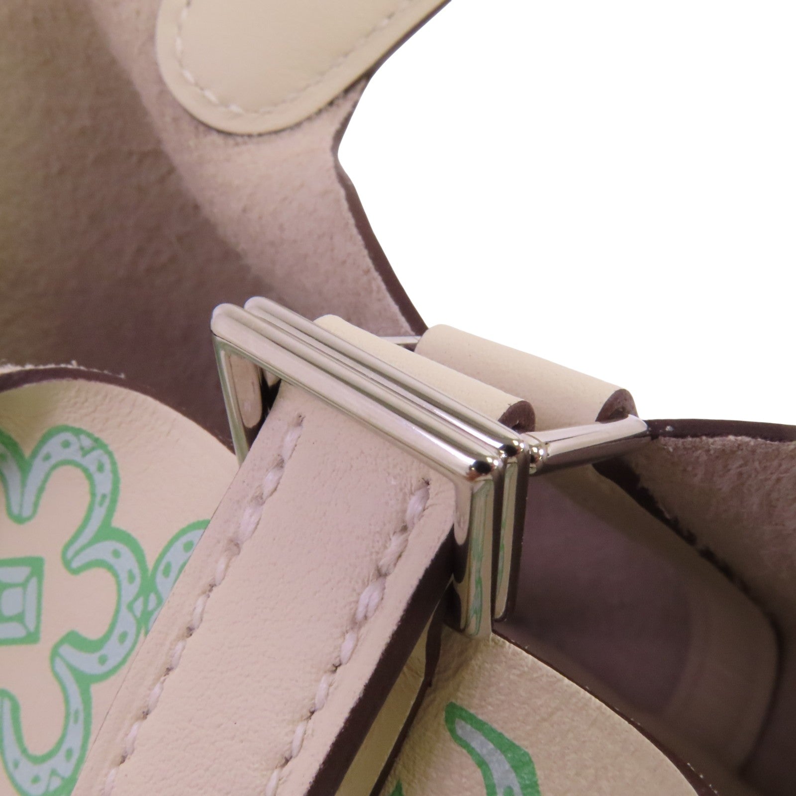 HERMES Swift皮革Picotin Lucky Daisy Micro銀扣手挽袋