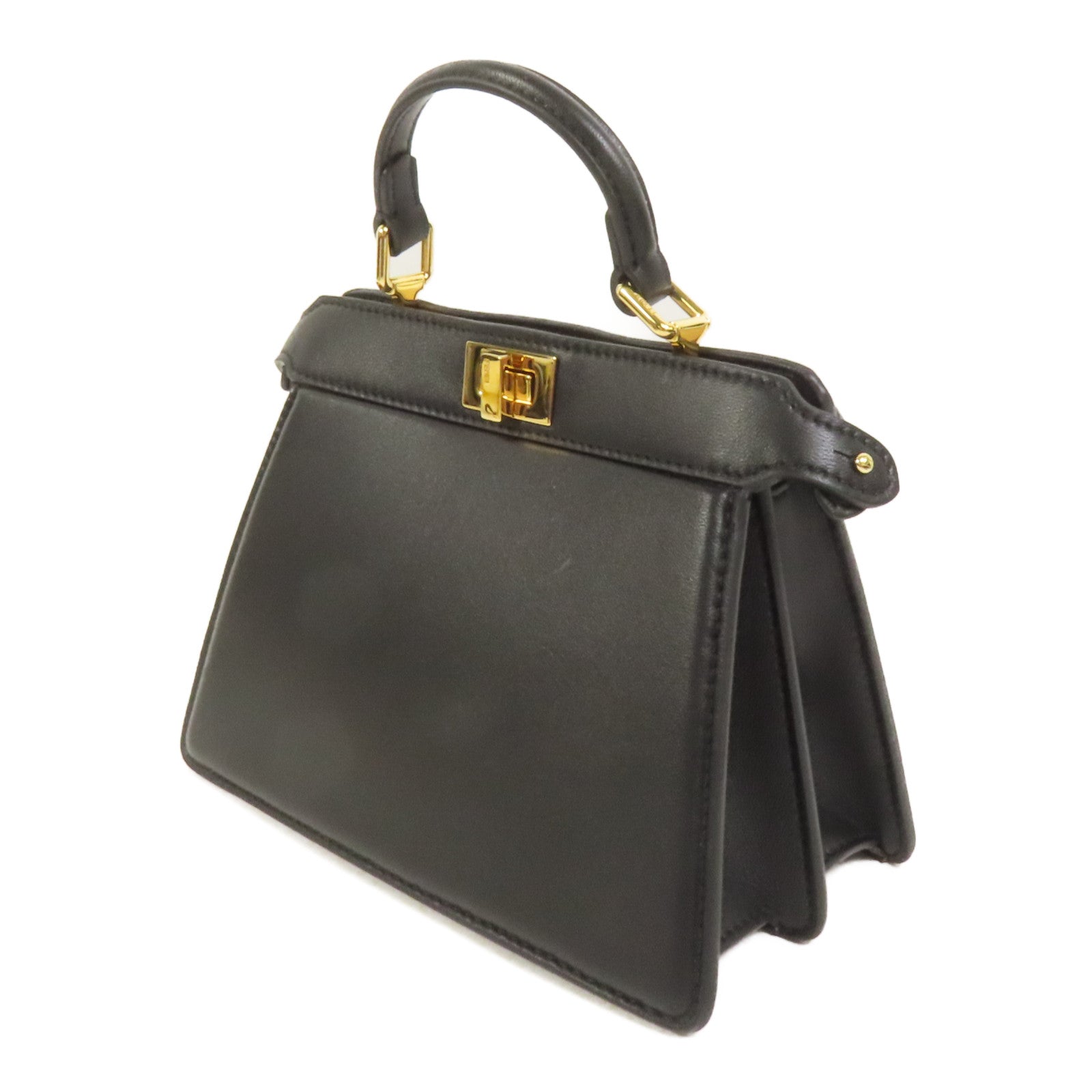 FENDI 牛皮皮革Iconic Peekaboo Micro手挽肩背兩用袋