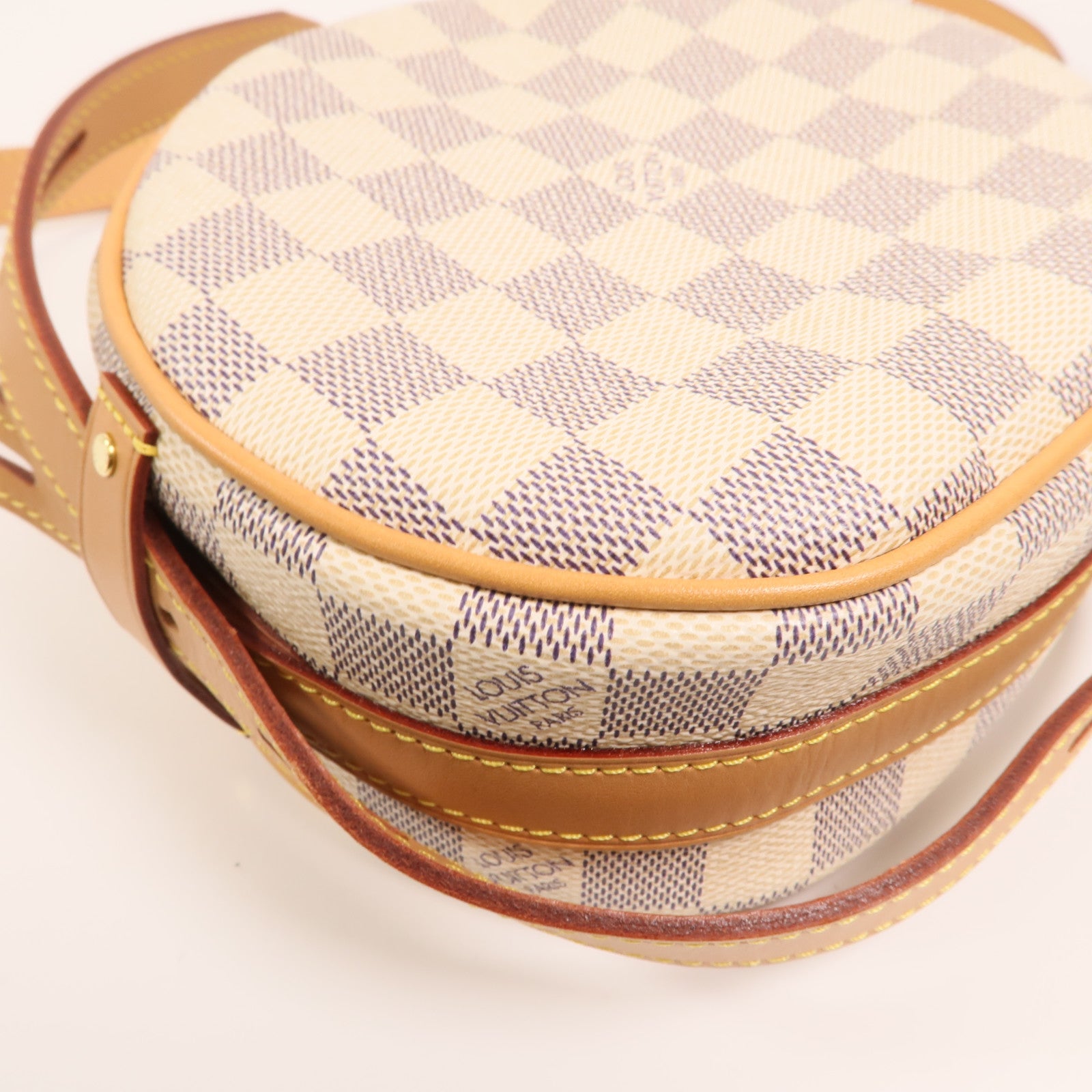 LOUIS VUITTON Damier Azur Boite Chapeau Souple PM金扣肩背袋