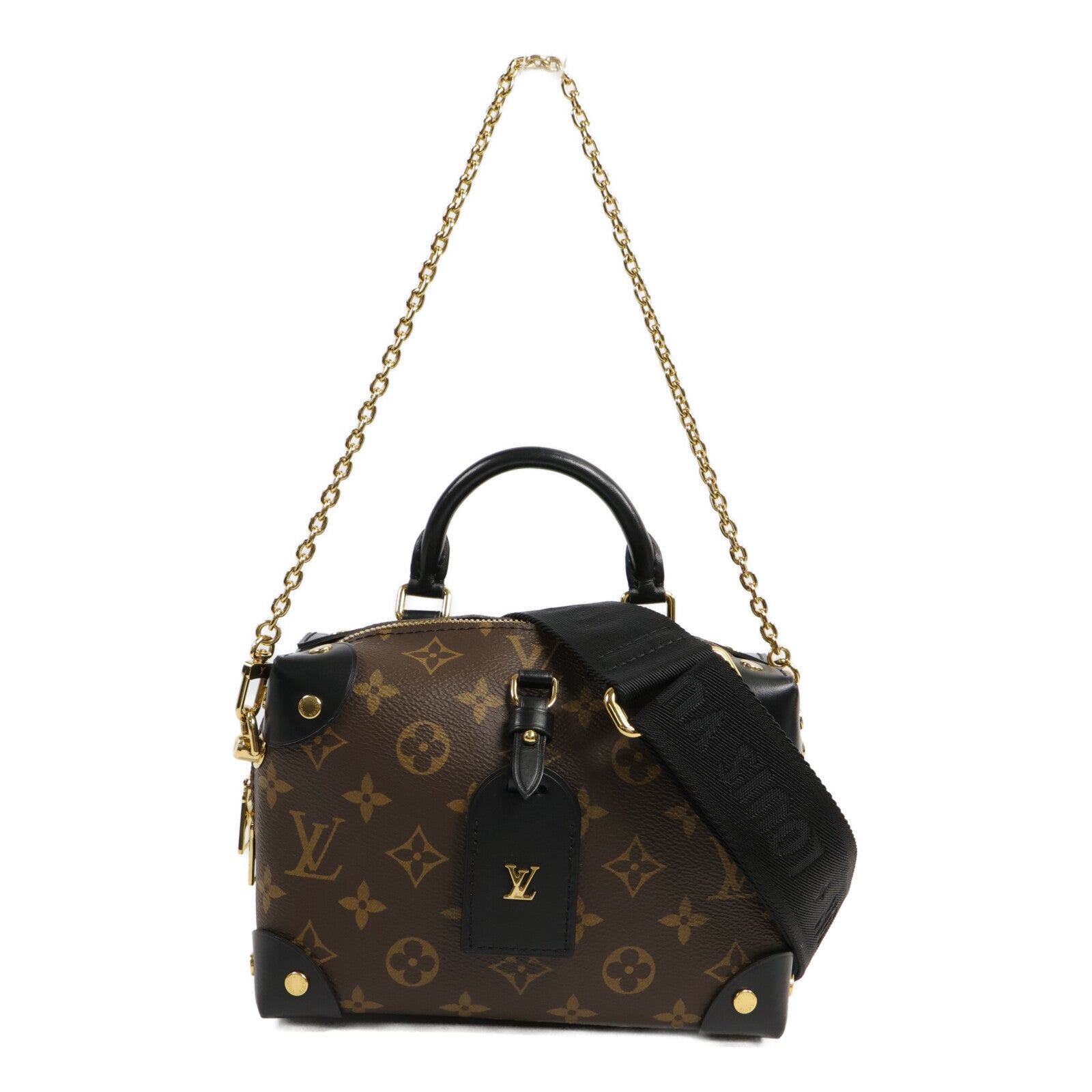LOUIS VUITTON Monogram Petite Malle Souple手挽肩背兩用袋