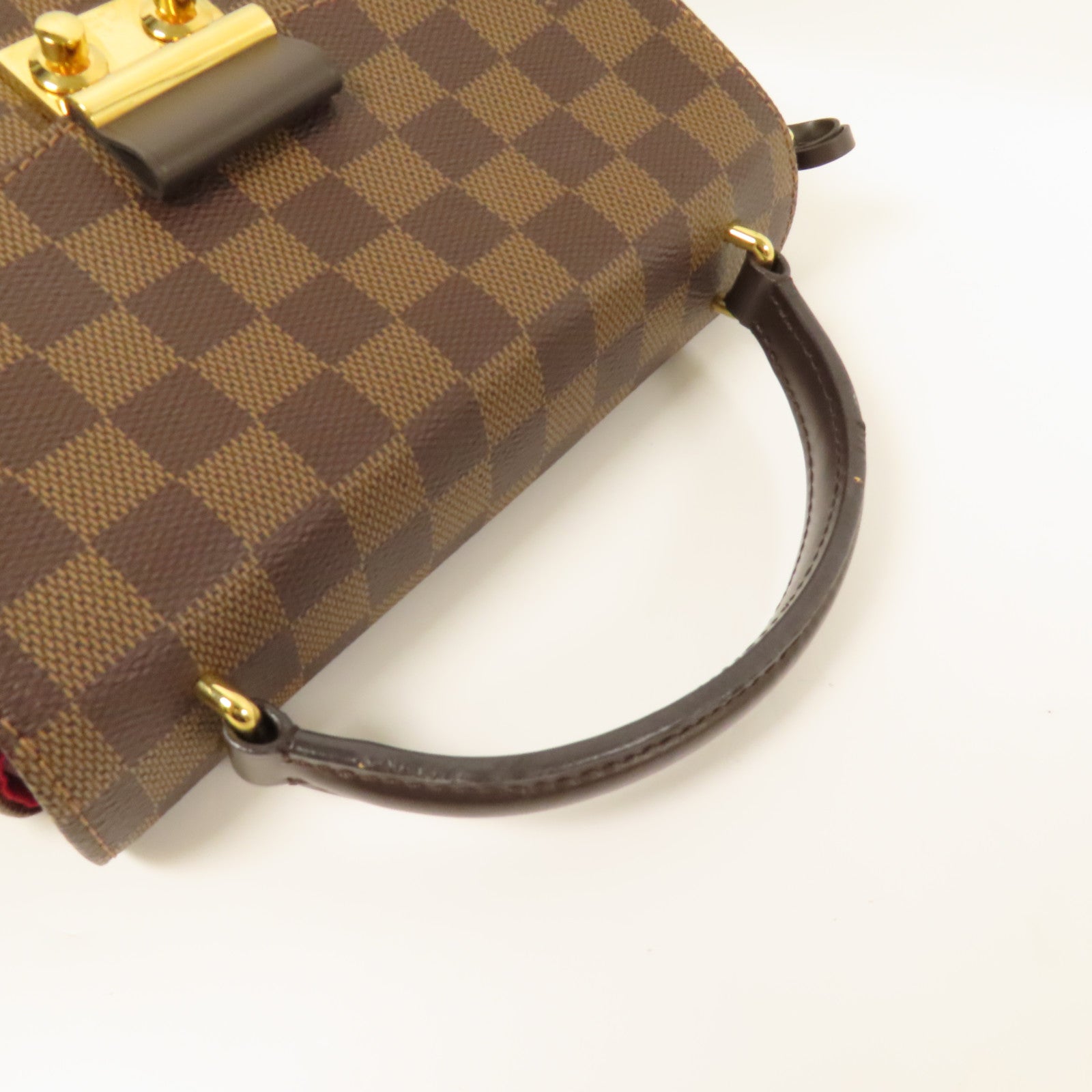 LOUIS VUITTON Damier Croisette金扣手挽肩背兩用袋