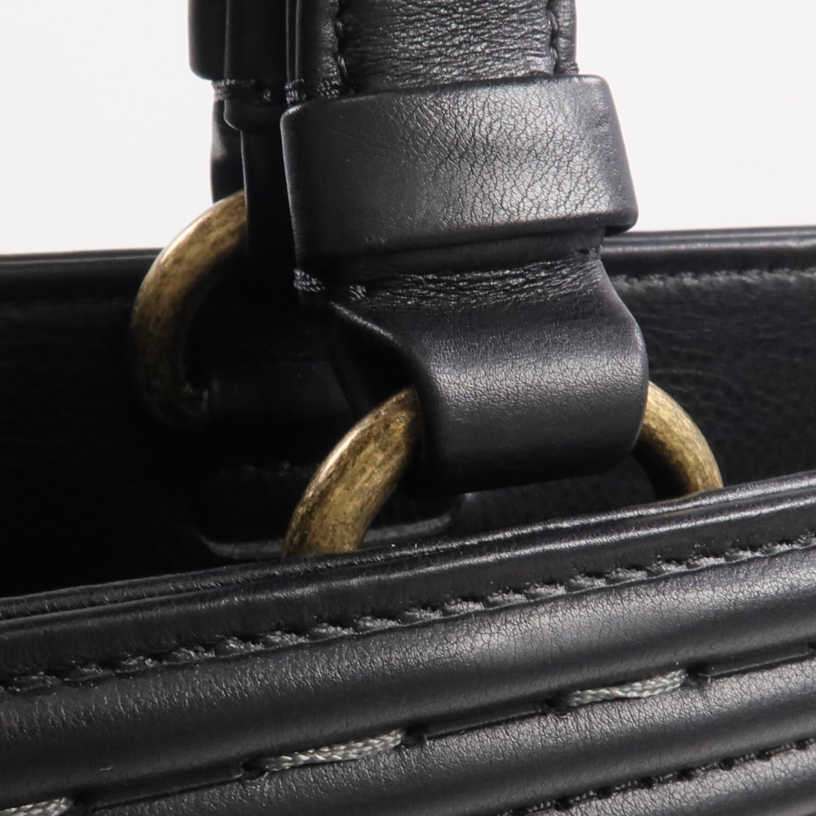 CHANEL 牛皮皮革Boy Tote金扣手挽袋