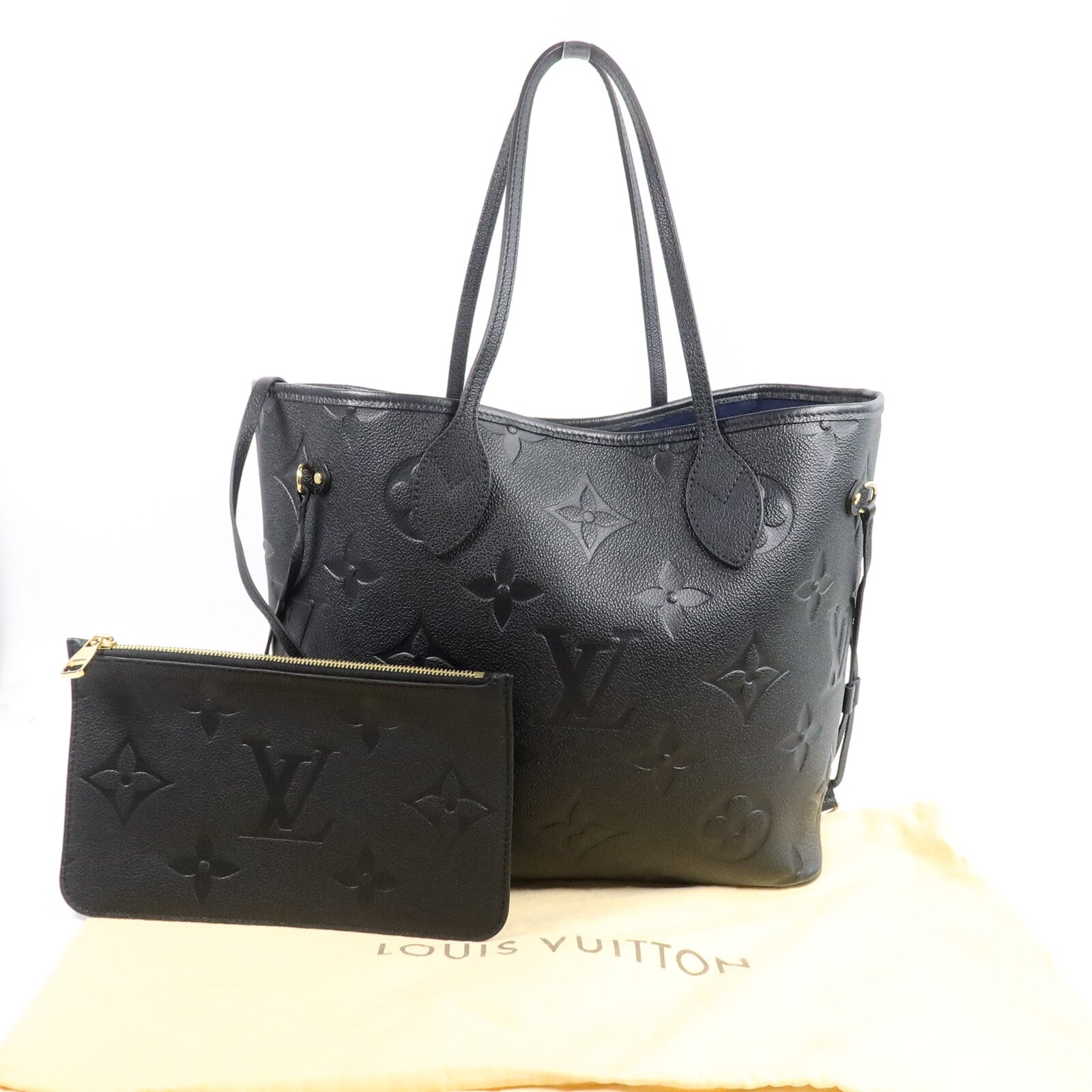 LOUIS VUITTON Monogram Empreinte Neverfull MM手挽袋