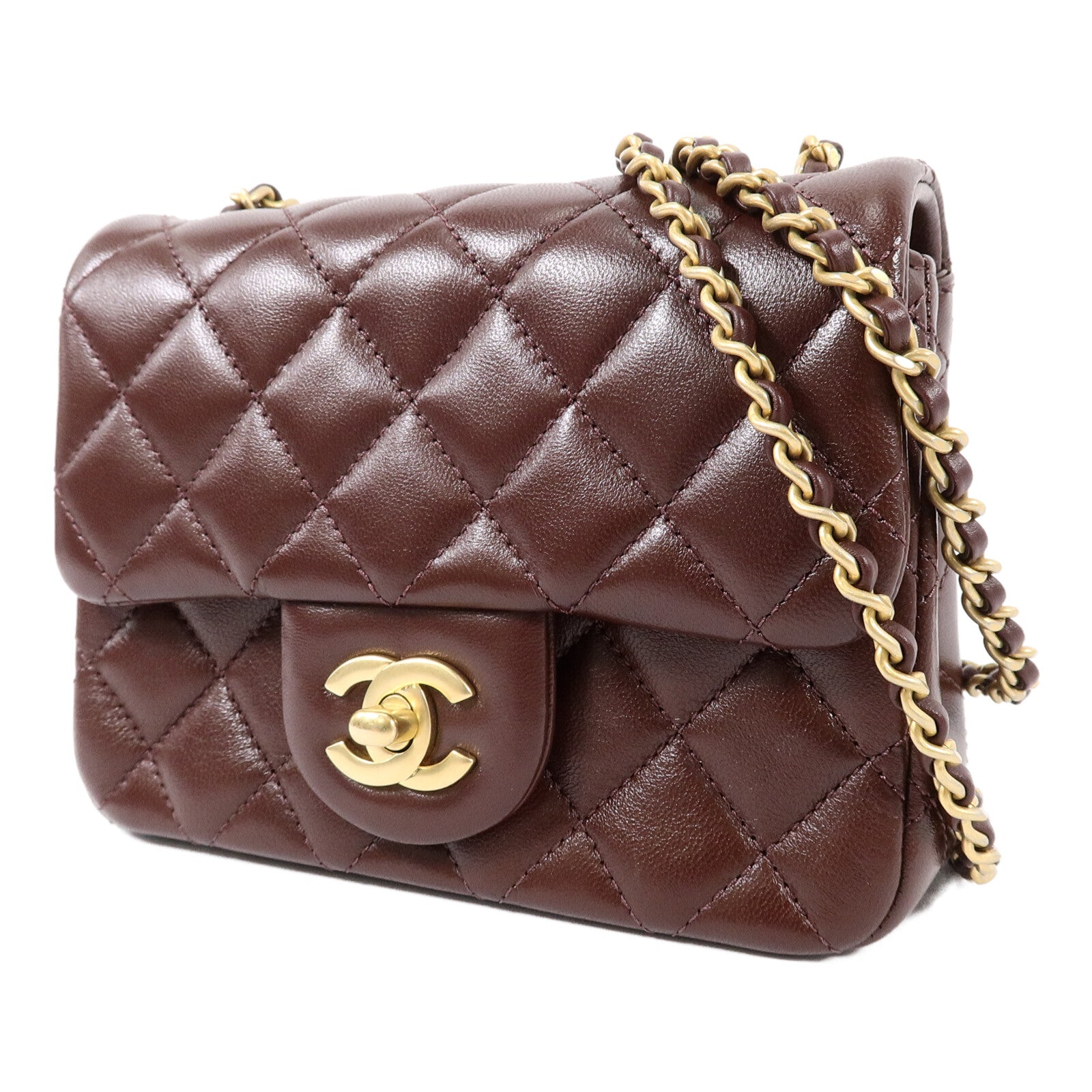 CHANEL 羊皮皮革Classic 17鏈帶手挽肩背兩用袋