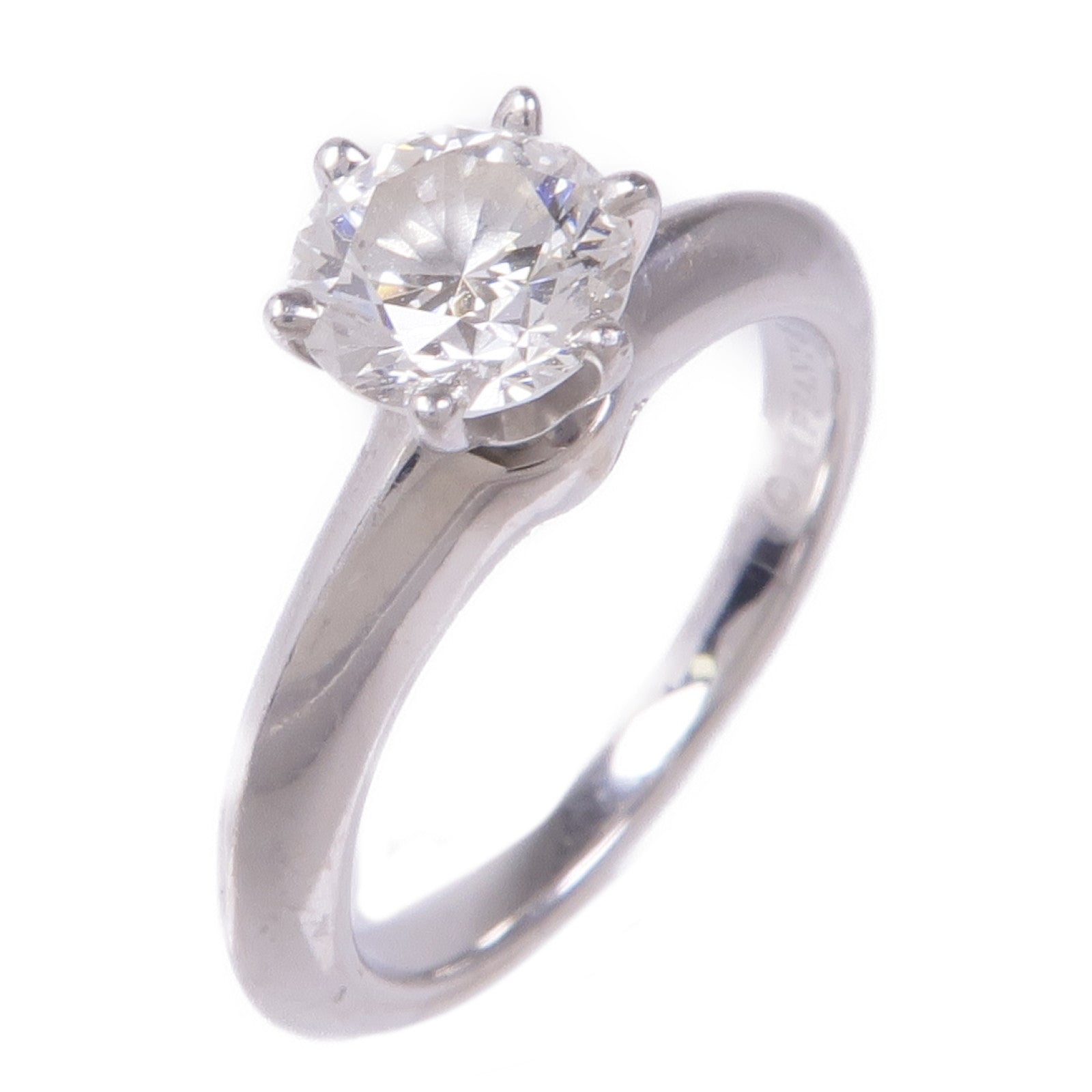 TIFFANY＆CO PT950鉑金Diamond Ring鑽石戒指US#4