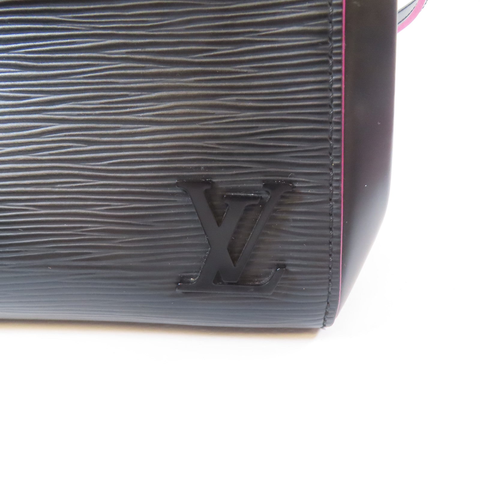 LOUIS VUITTON 【激減優惠】Epi Cluny BB銀扣手挽肩背兩用袋黑色/粉紅色