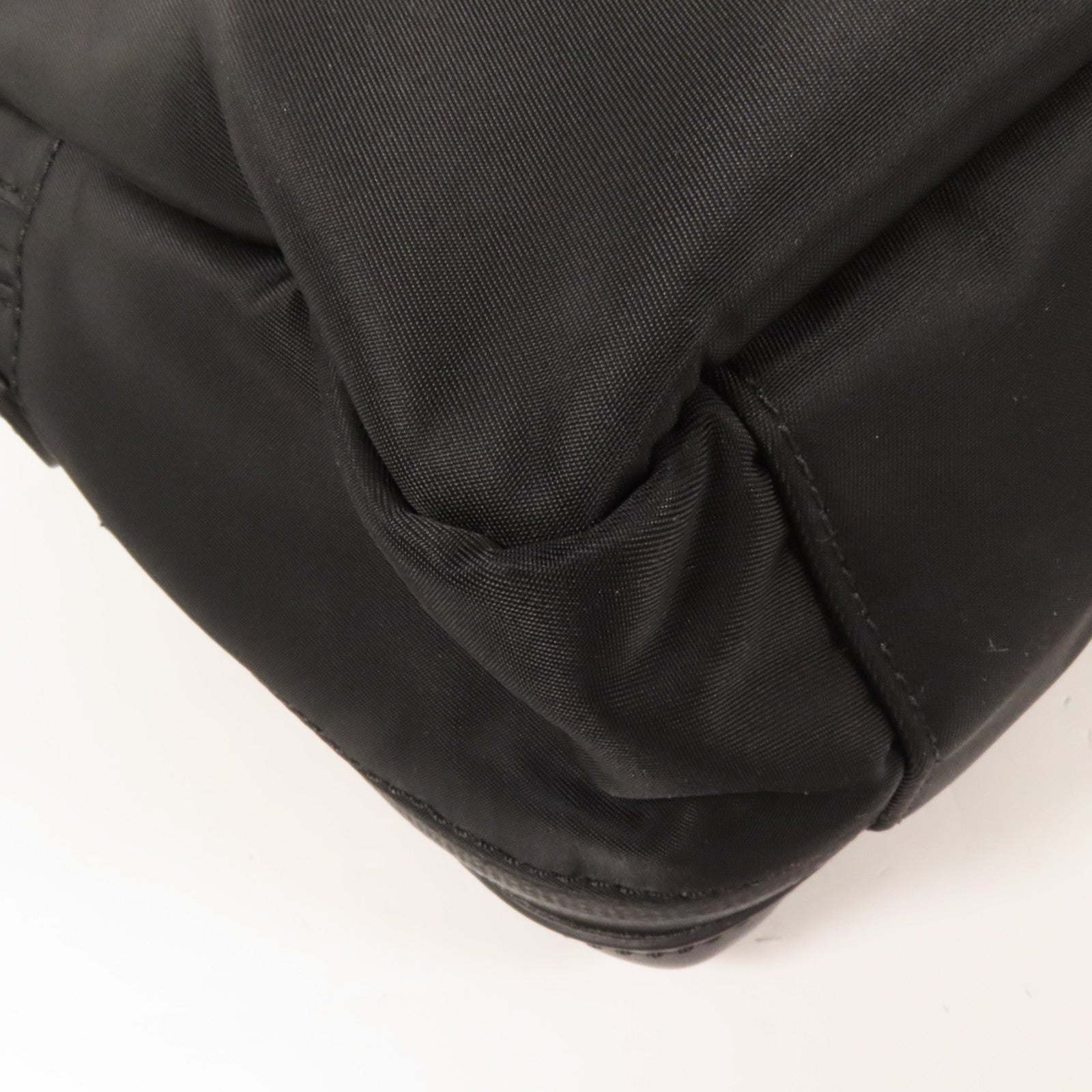 FENDI 尼龍/皮革Shoulder Bag銀扣手挽肩背兩用袋