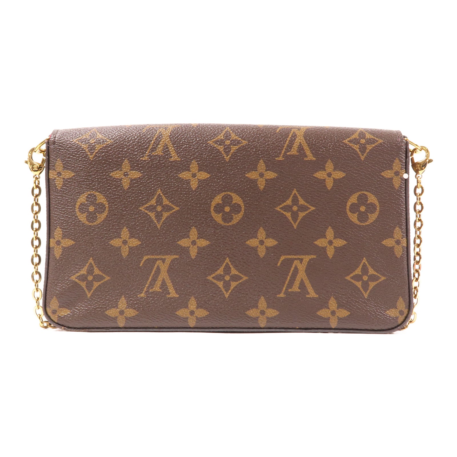 LOUIS VUITTON Monogram Pochette Felicie金扣鏈帶肩背袋