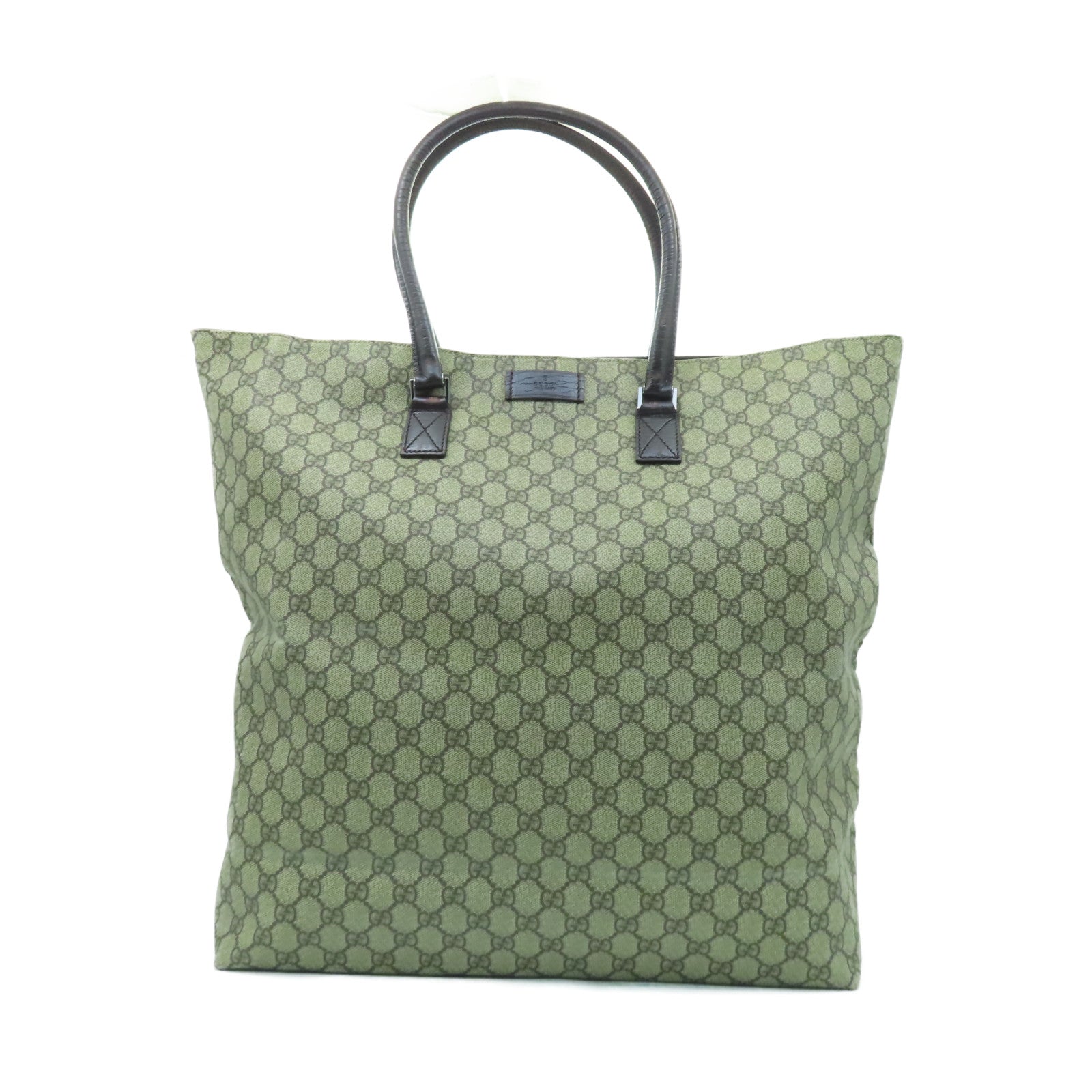 GUCCI 【激減優惠】塗層帆布Shoulder Bag銀扣肩背袋啡色