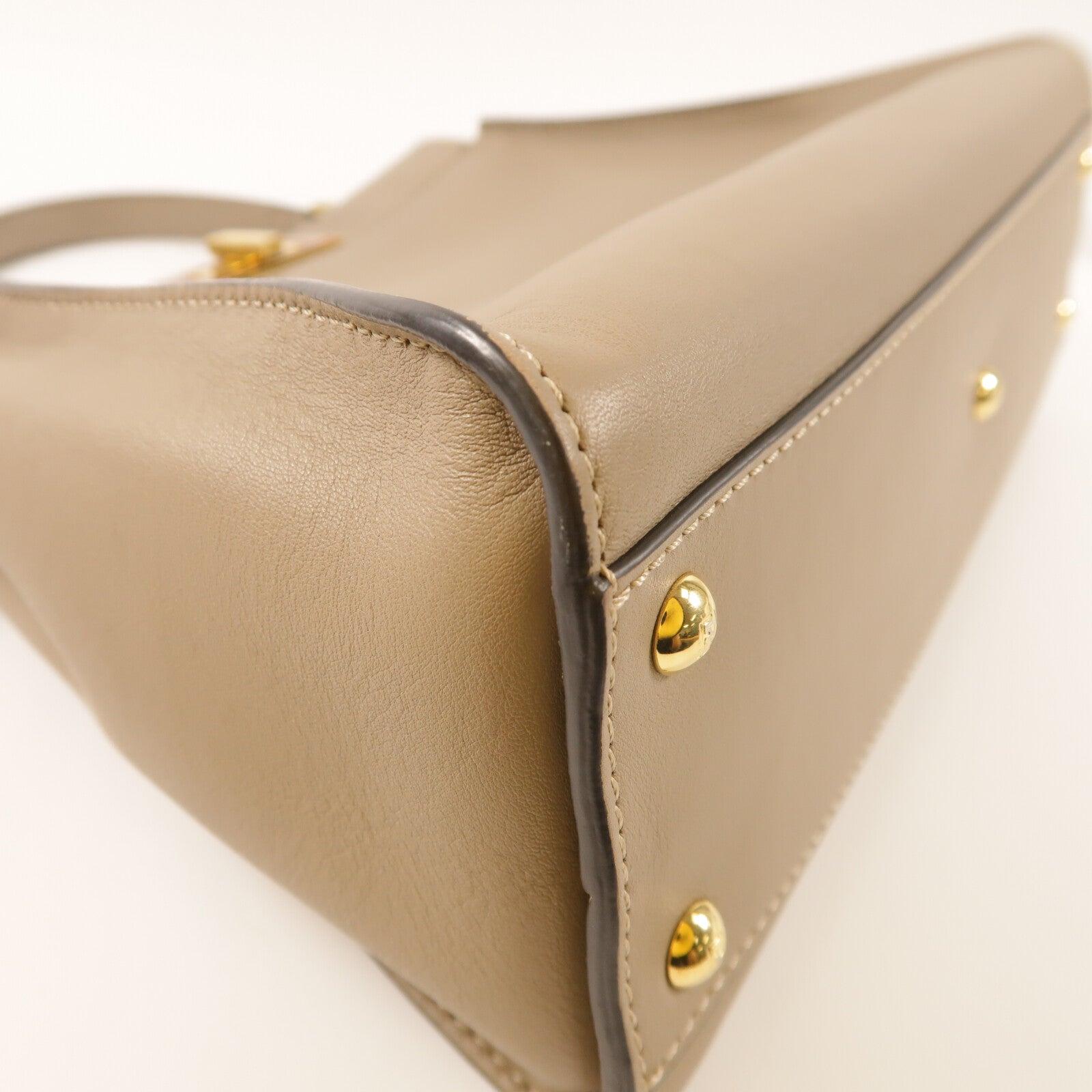 FENDI 牛皮皮革Peekaboo Medium金扣手挽肩背兩用袋