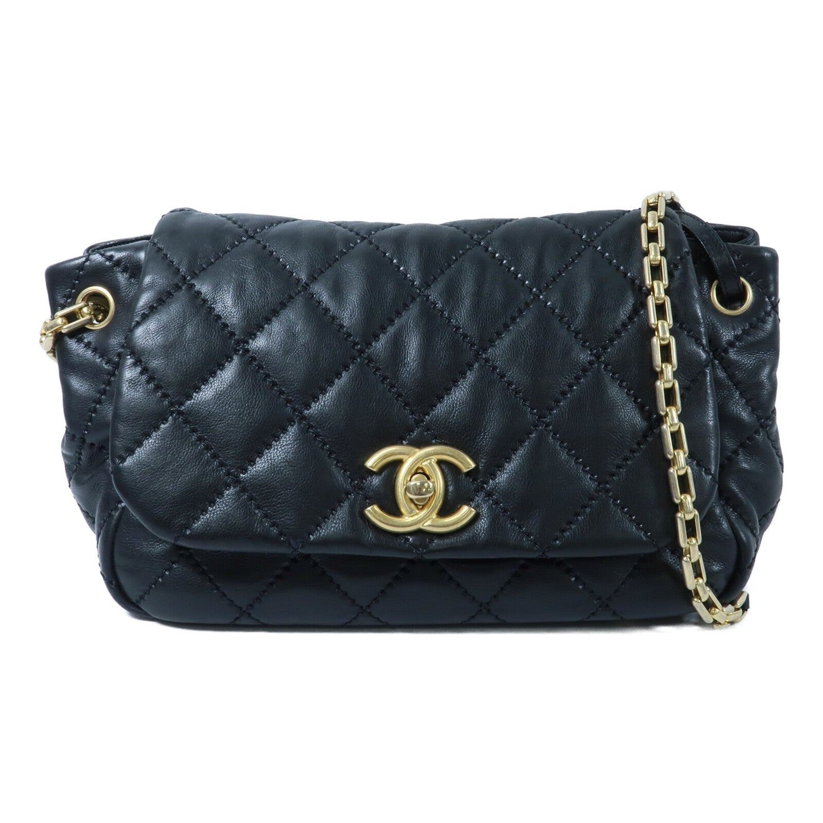 CHANEL 牛皮皮革Chain Shoulder Bag鏈帶肩背袋
