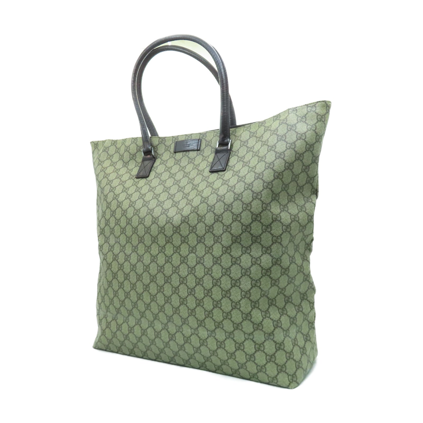 GUCCI 【激減優惠】塗層帆布Shoulder Bag銀扣肩背袋啡色
