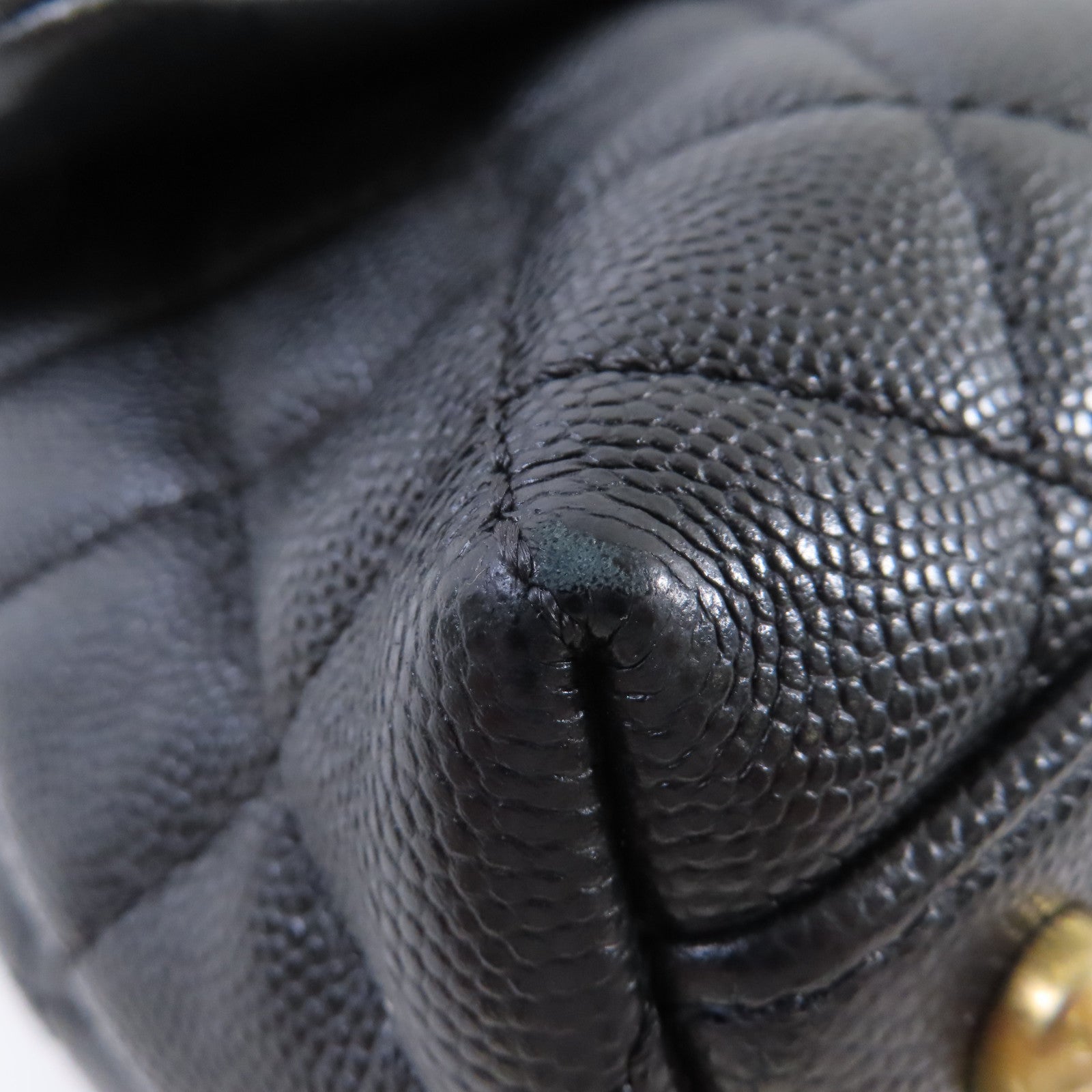 CHANEL 菱格Caviar皮革/蜥蝪皮革CoCo Handle 2Way Chain Shoulder Bag金扣手挽肩背兩用袋黑色