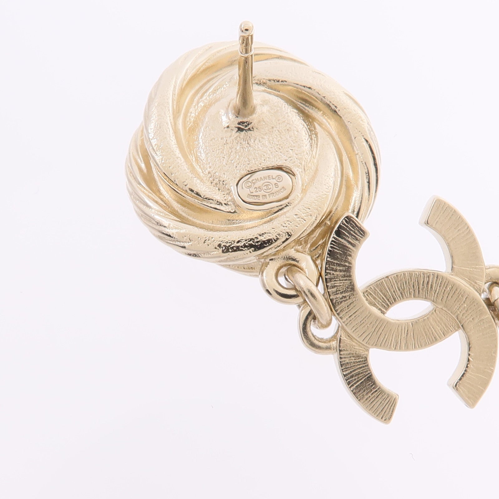 CHANEL 金屬CC Drop Earring耳環