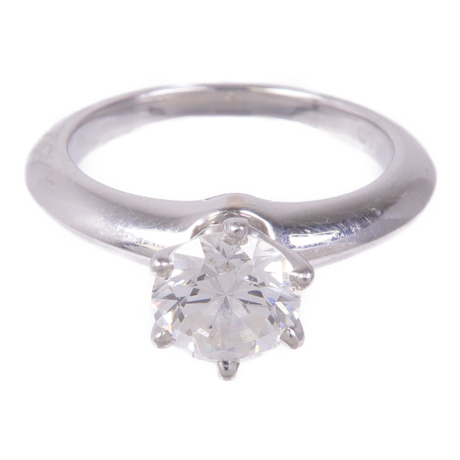 TIFFANY＆CO PT950鉑金Diamond Ring鑽石戒指US#4