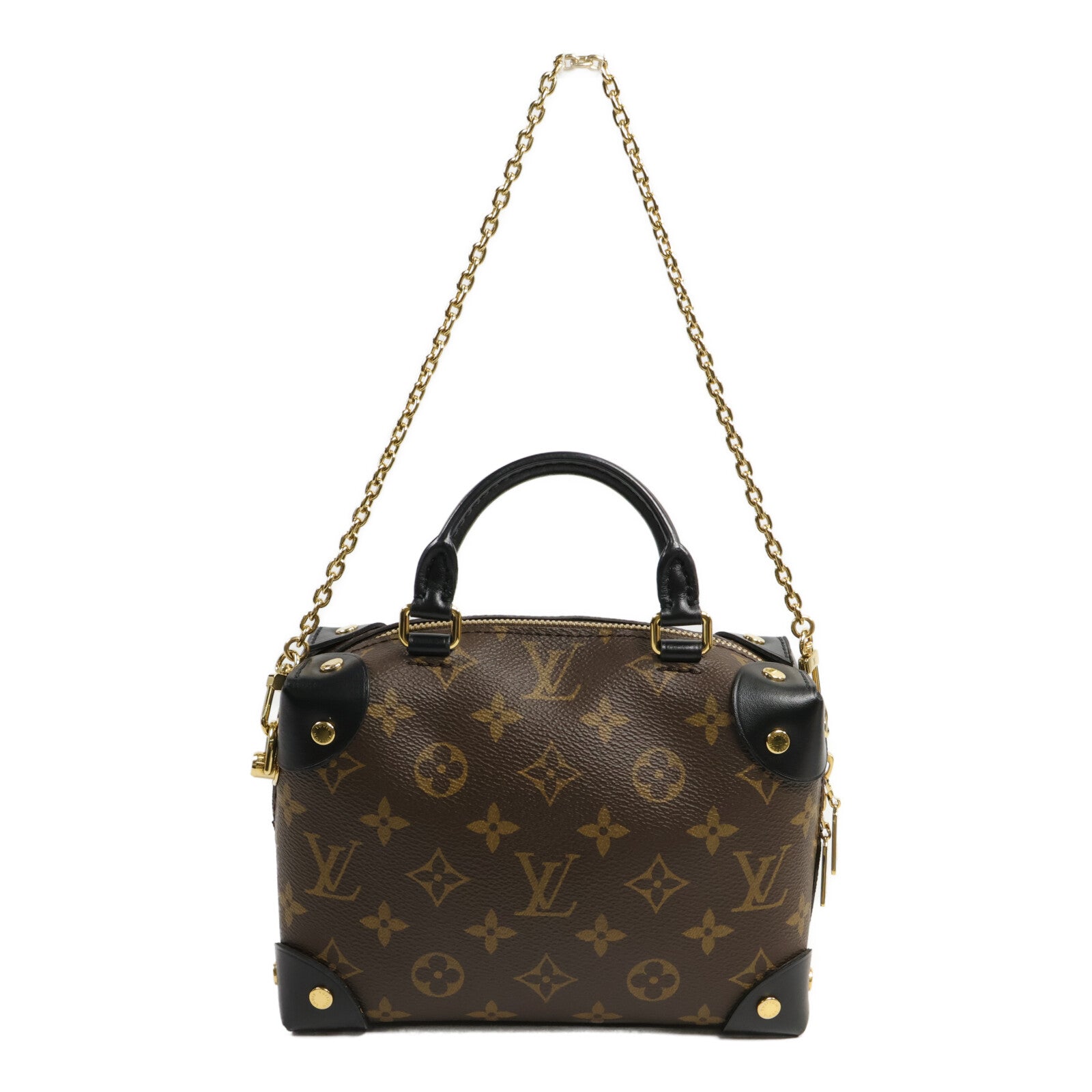 LOUIS VUITTON Monogram Petite Malle Souple手挽肩背兩用袋
