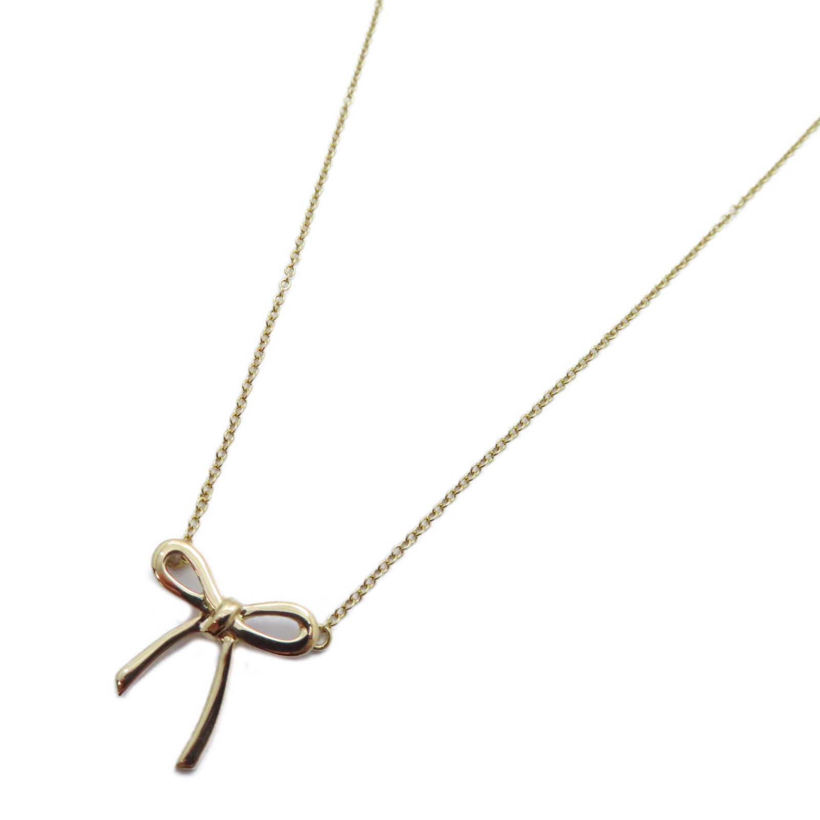 TIFFANY＆CO 【激減優惠】18K玫瑰金Bow Necklace項鍊