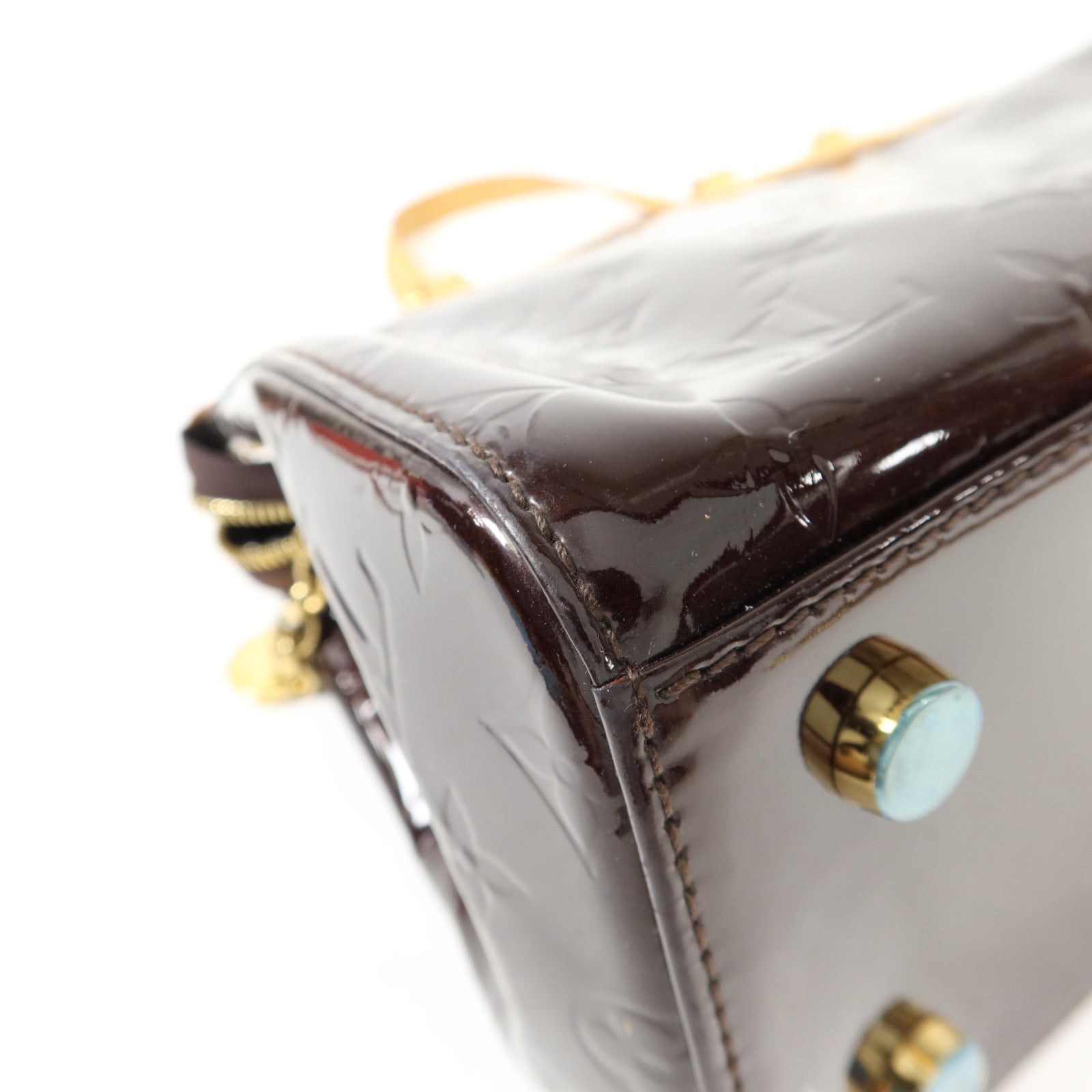 LOUIS VUITTON Vernis Brea MM金扣手挽肩背兩用袋Rouge Fauviste