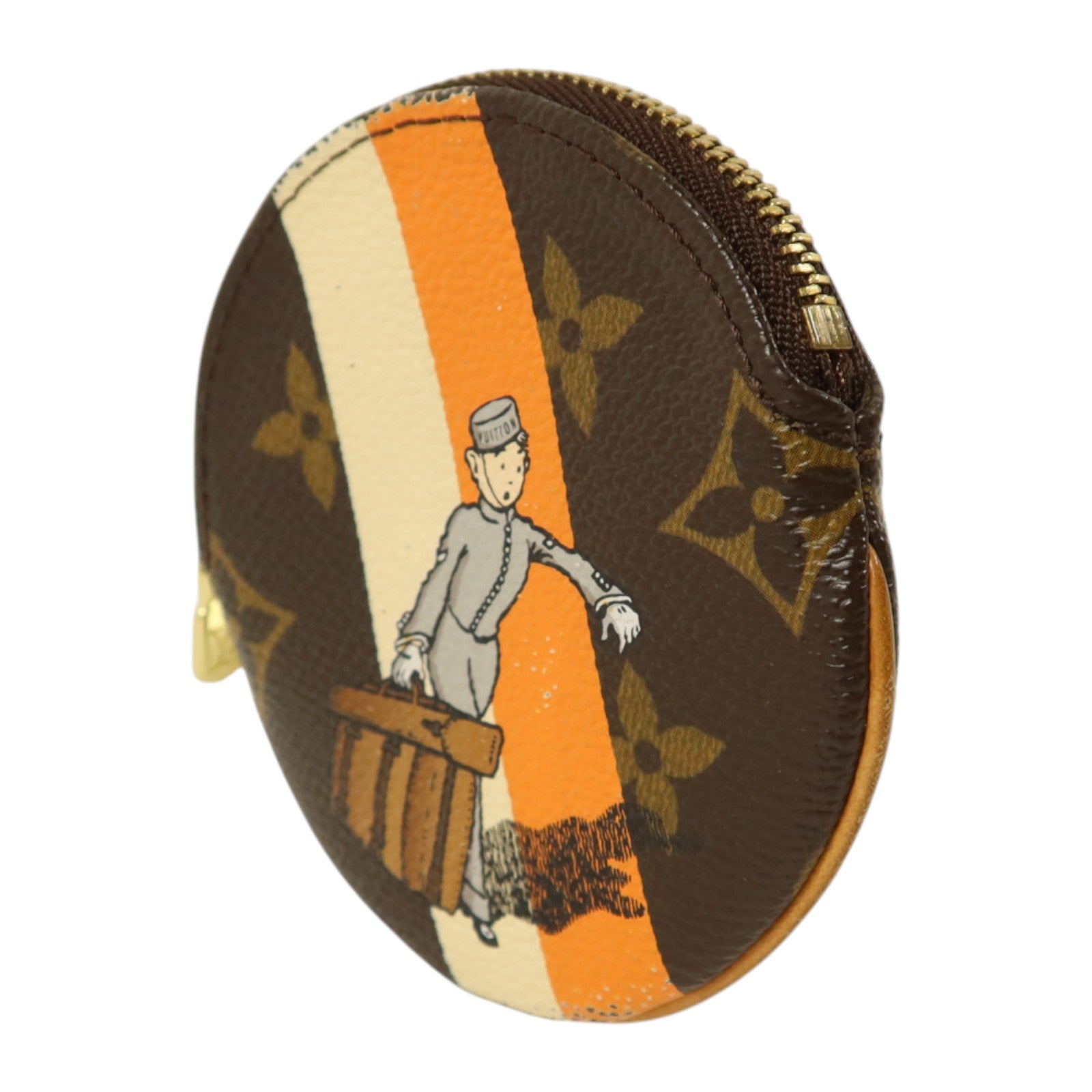 LOUIS VUITTON Monogram Groom Coins Case金扣零錢包