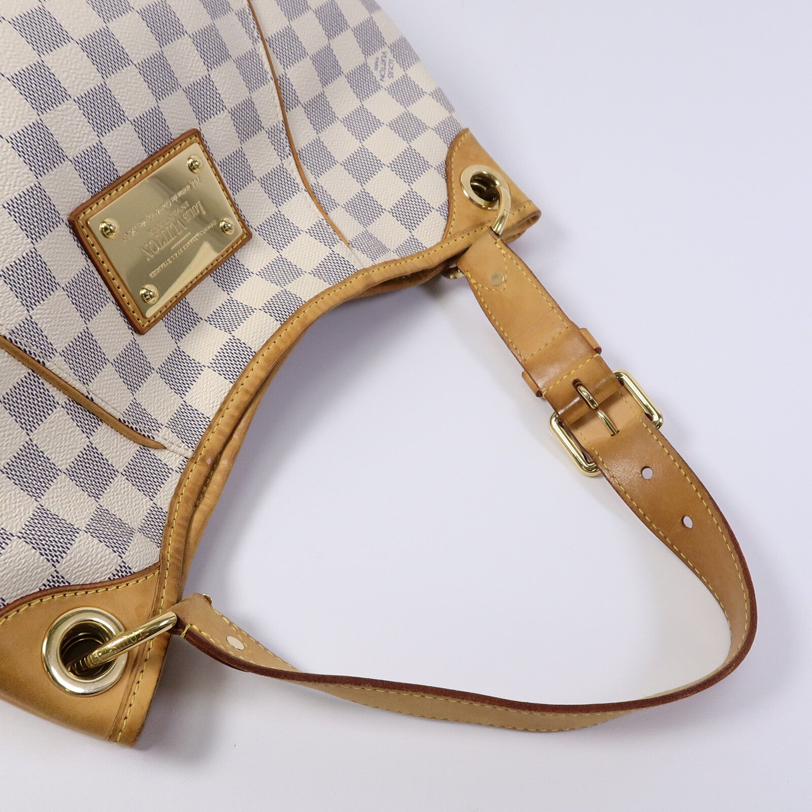 LOUIS VUITTON Damier Azur Galliera PM金扣肩背袋