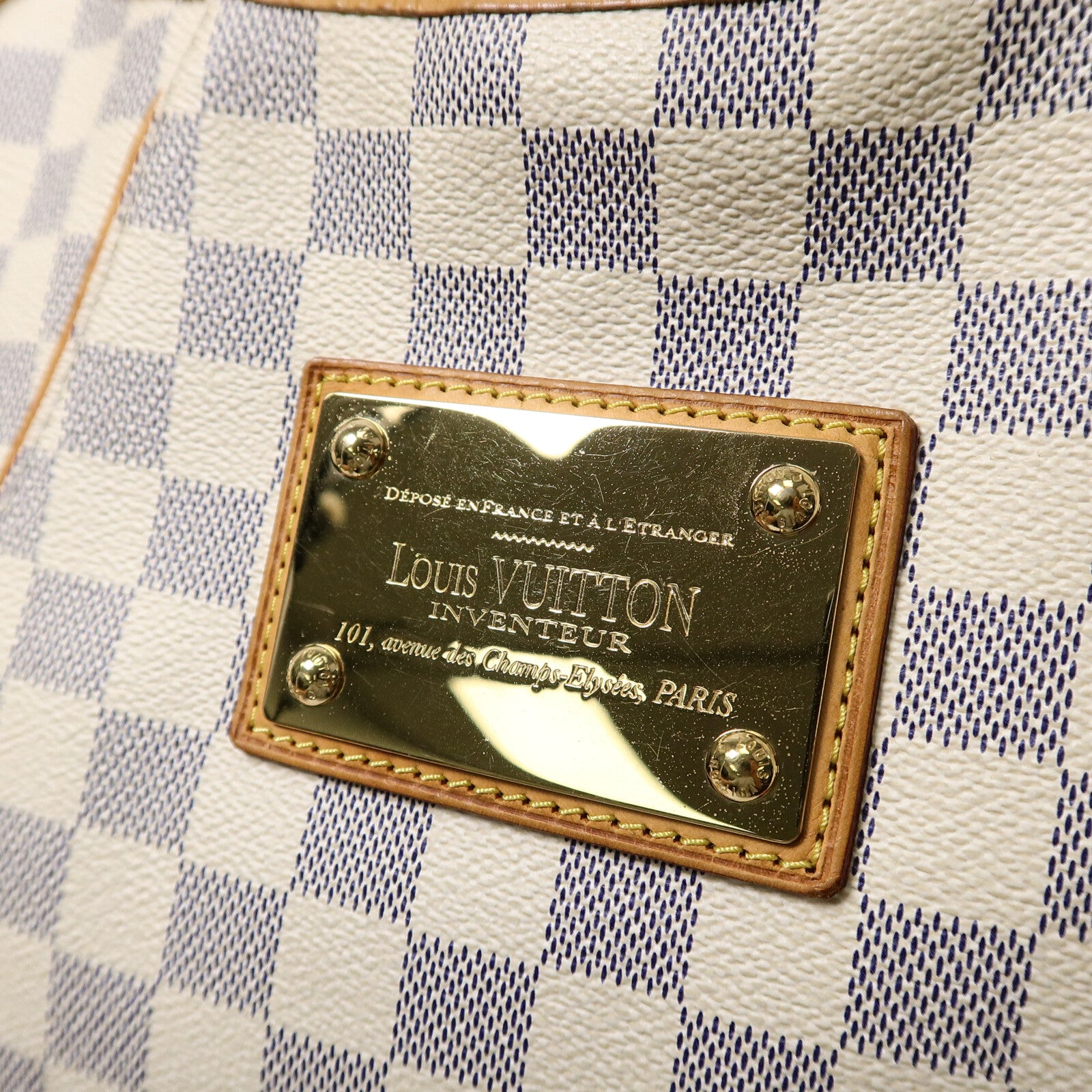 LOUIS VUITTON Damier Azur Galliera PM金扣肩背袋