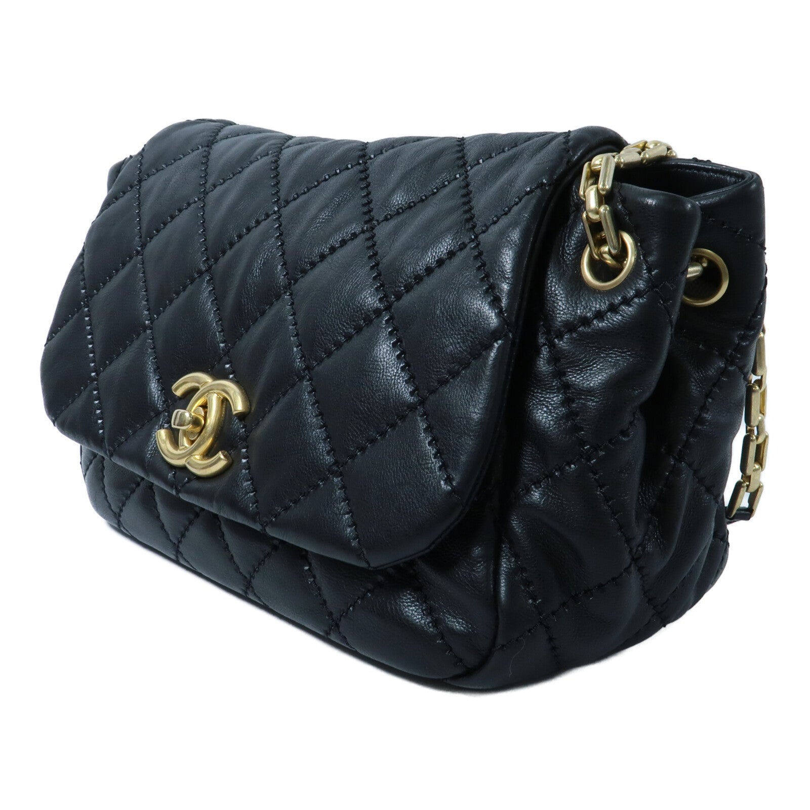 CHANEL 牛皮皮革Chain Shoulder Bag鏈帶肩背袋