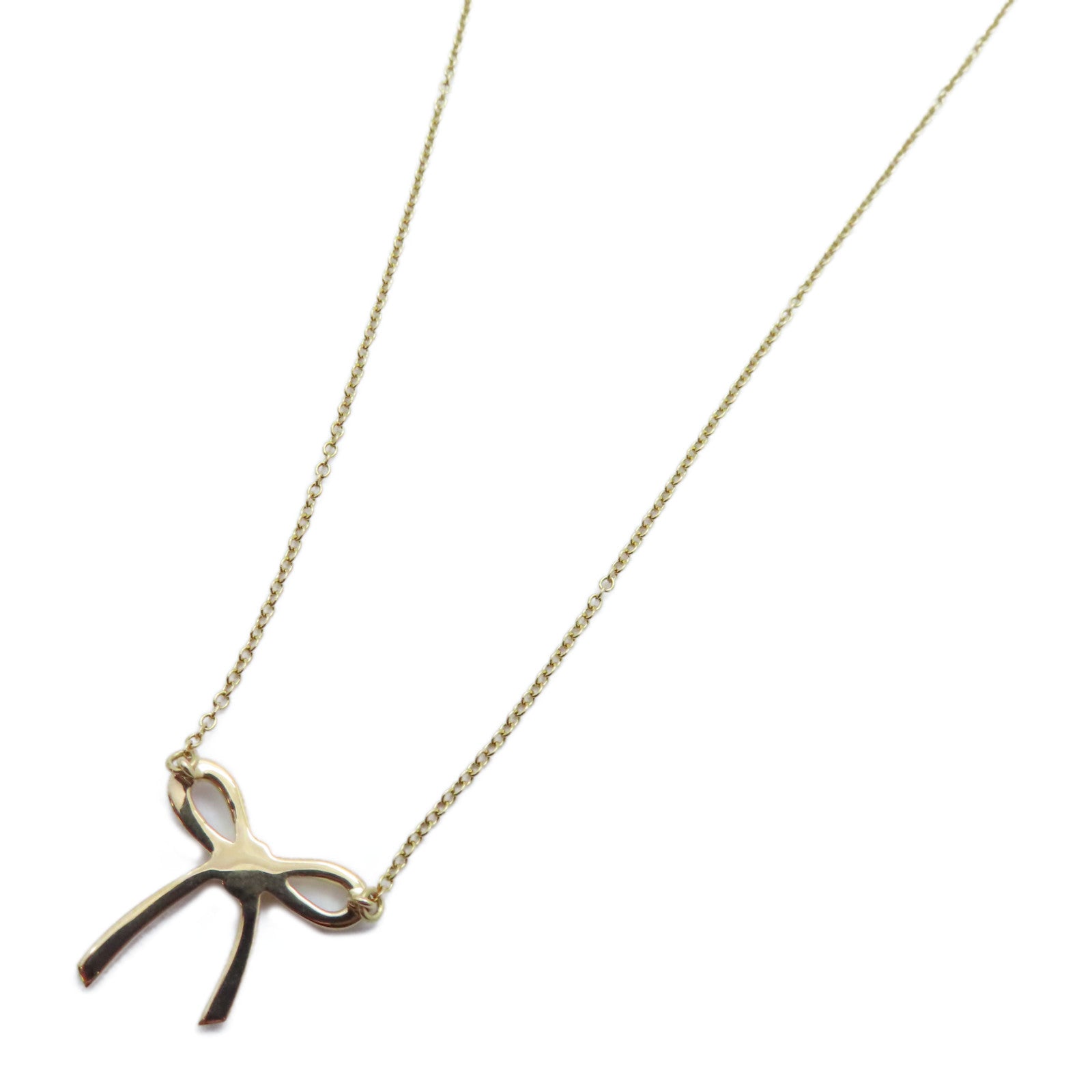 TIFFANY＆CO 【激減優惠】18K玫瑰金Bow Necklace項鍊