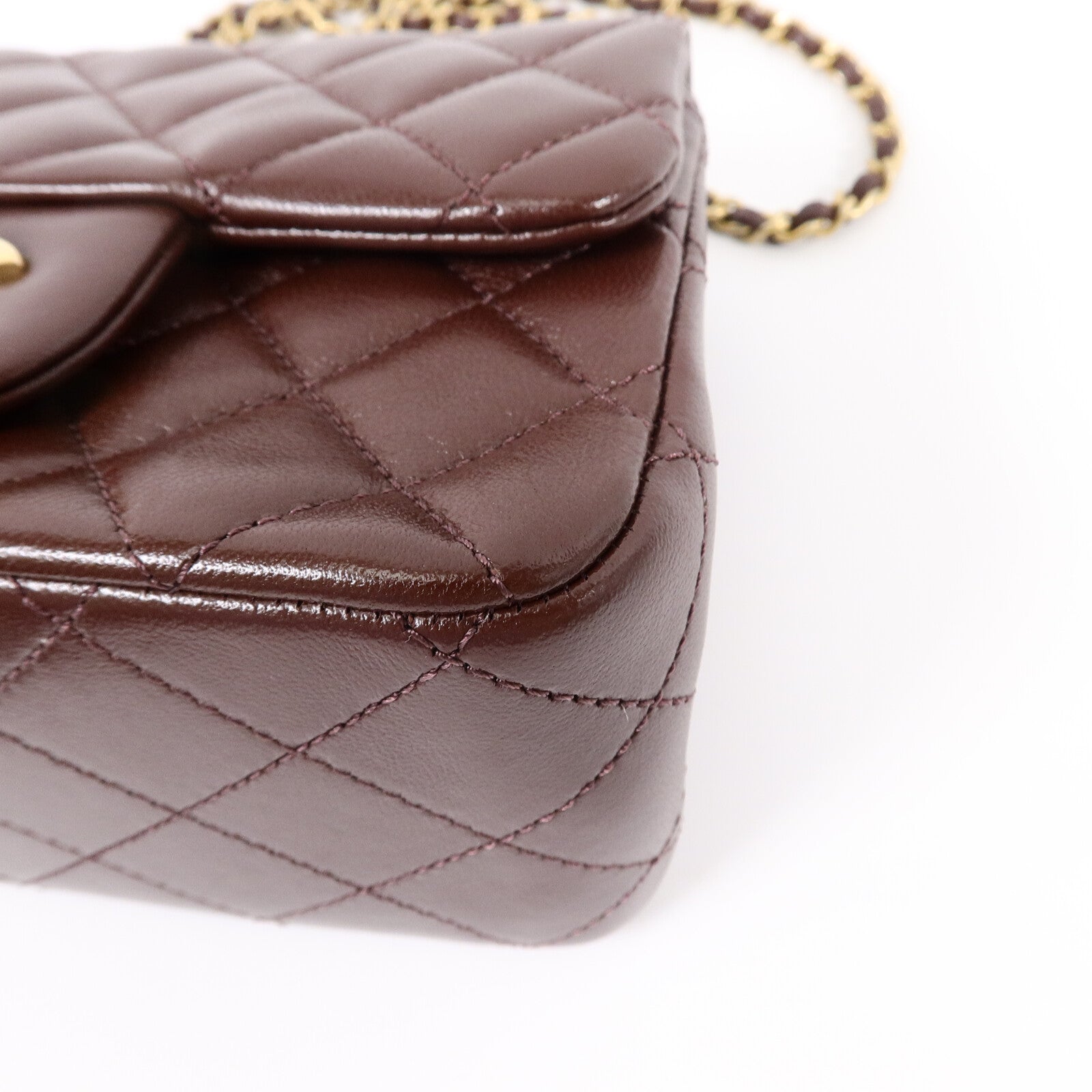 CHANEL 羊皮皮革Classic 17鏈帶手挽肩背兩用袋