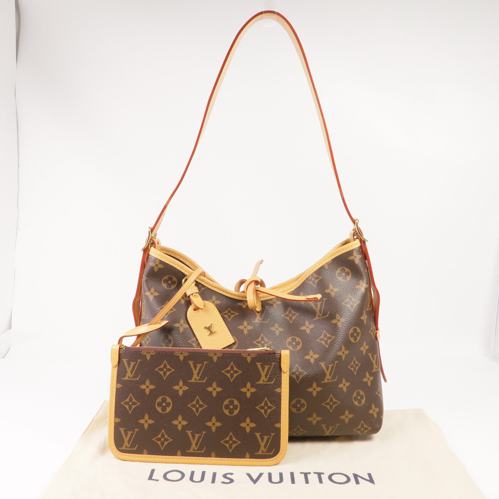 LOUIS VUITTON Monogram CarryAll PM金扣肩背袋