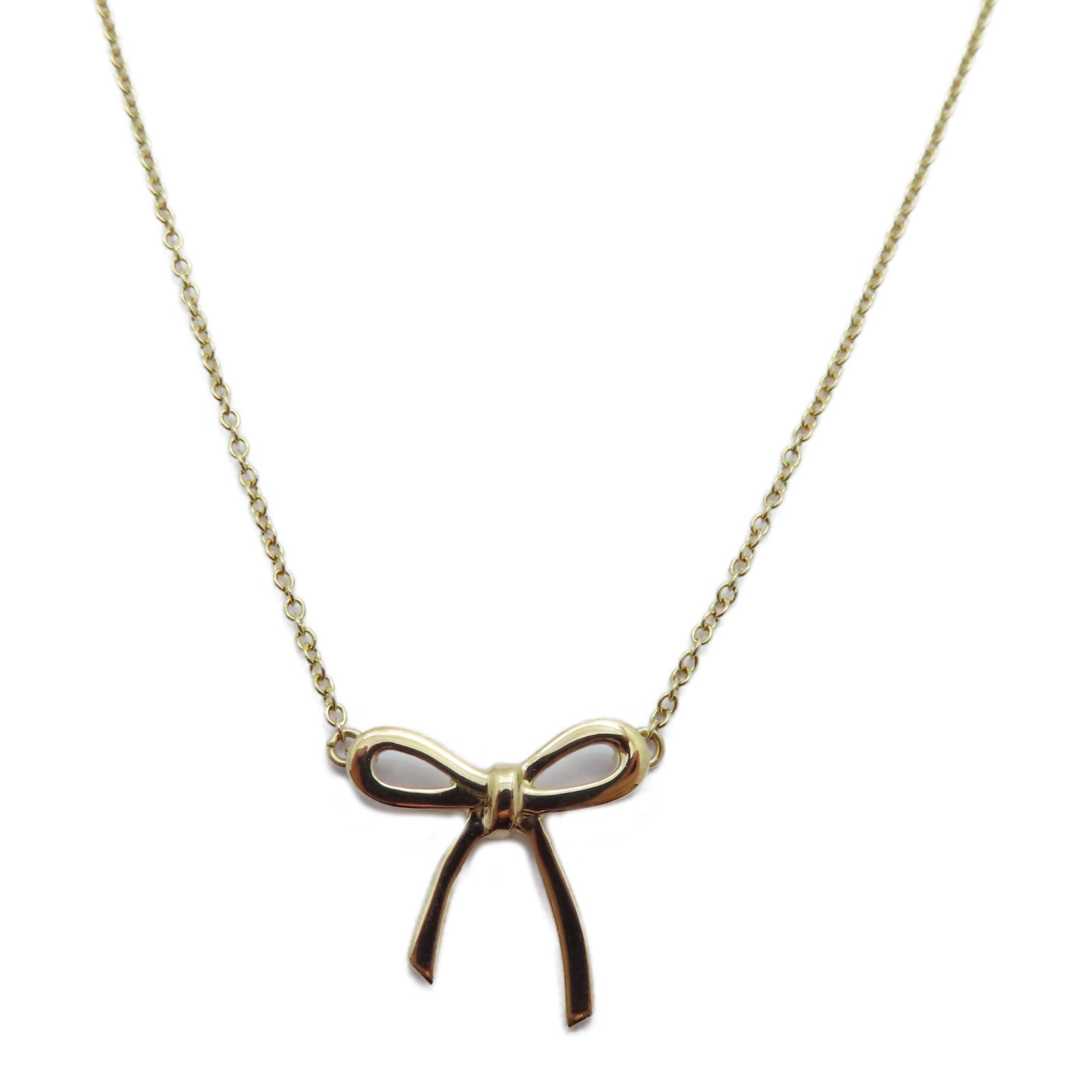 TIFFANY＆CO 【激減優惠】18K玫瑰金Bow Necklace項鍊