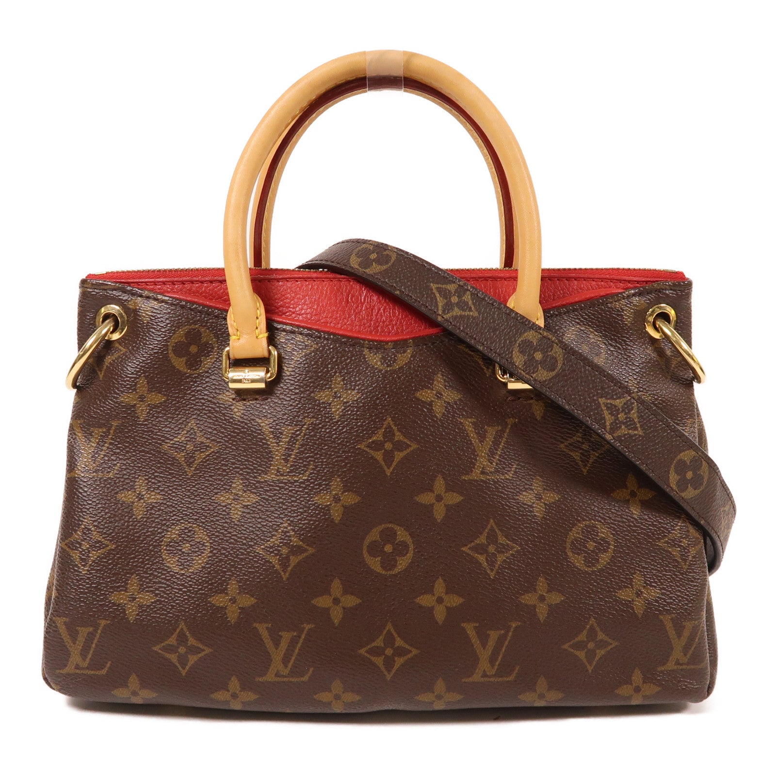 LOUIS VUITTON Monogram Pallas BB金扣手挽肩背兩用袋
