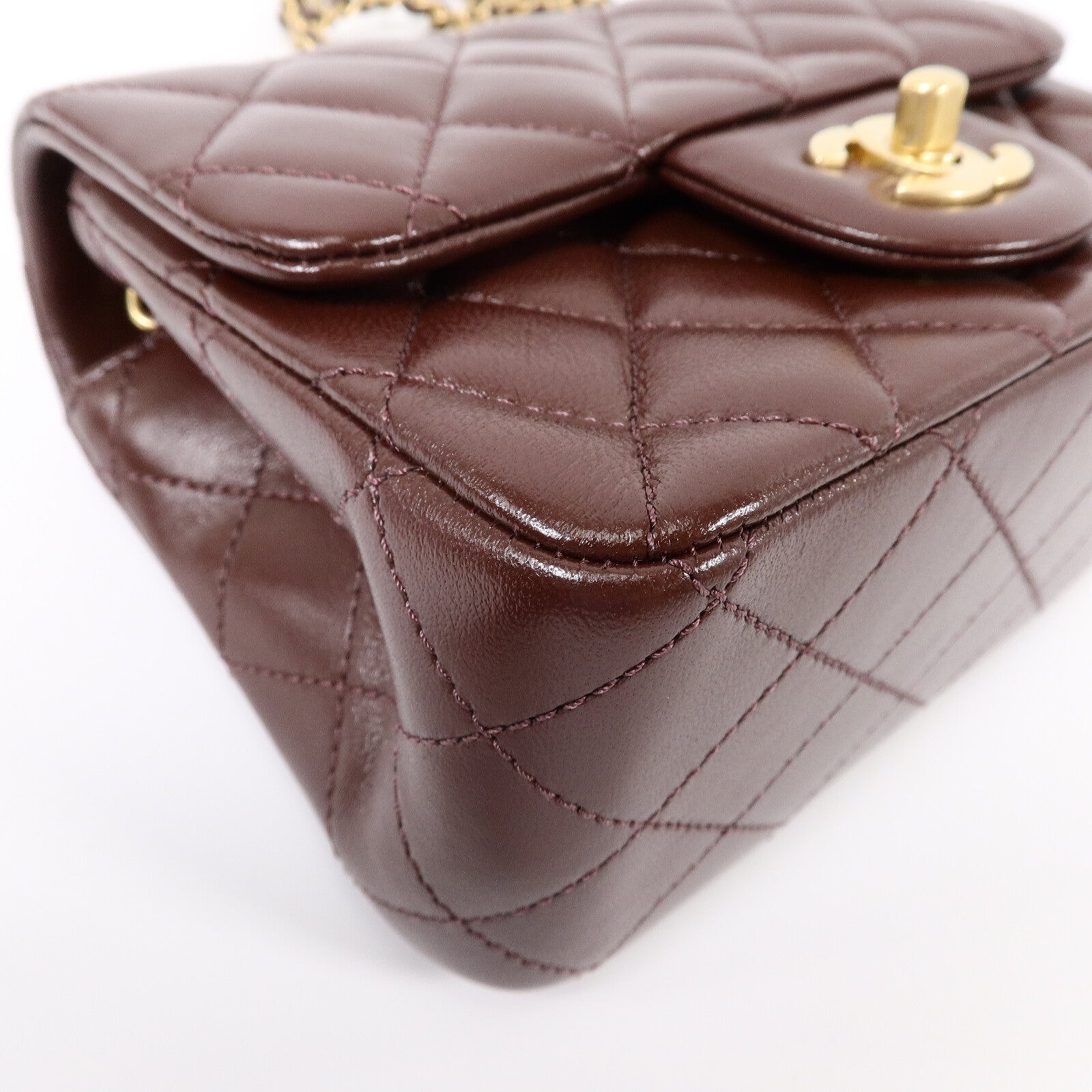 CHANEL 羊皮皮革Classic 17鏈帶手挽肩背兩用袋