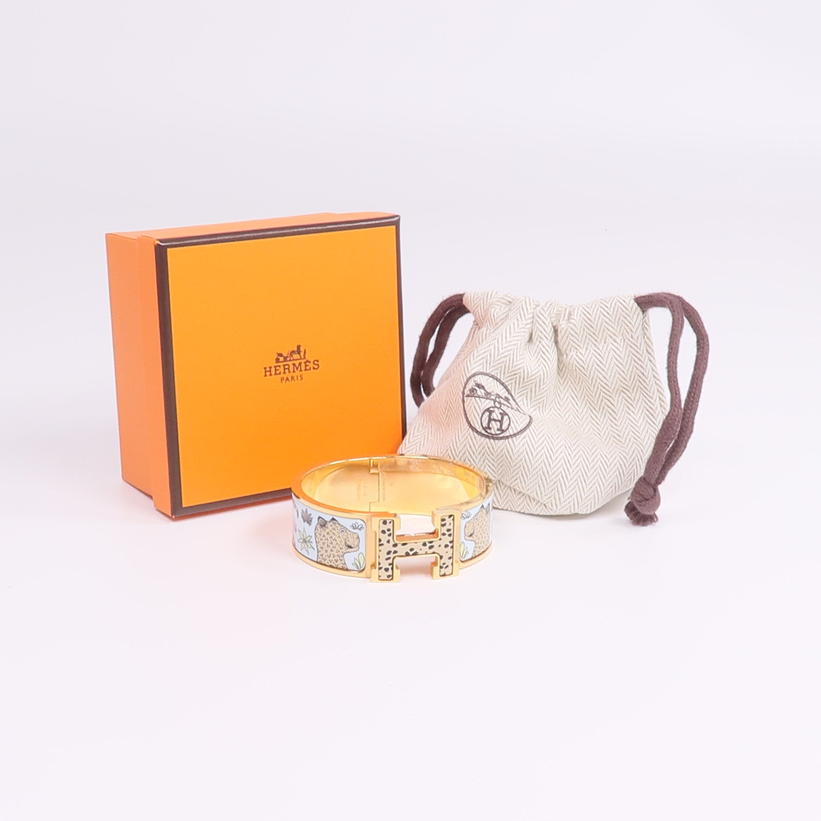HERMES 金屬/琺瑯Clic-Clac H手鐲