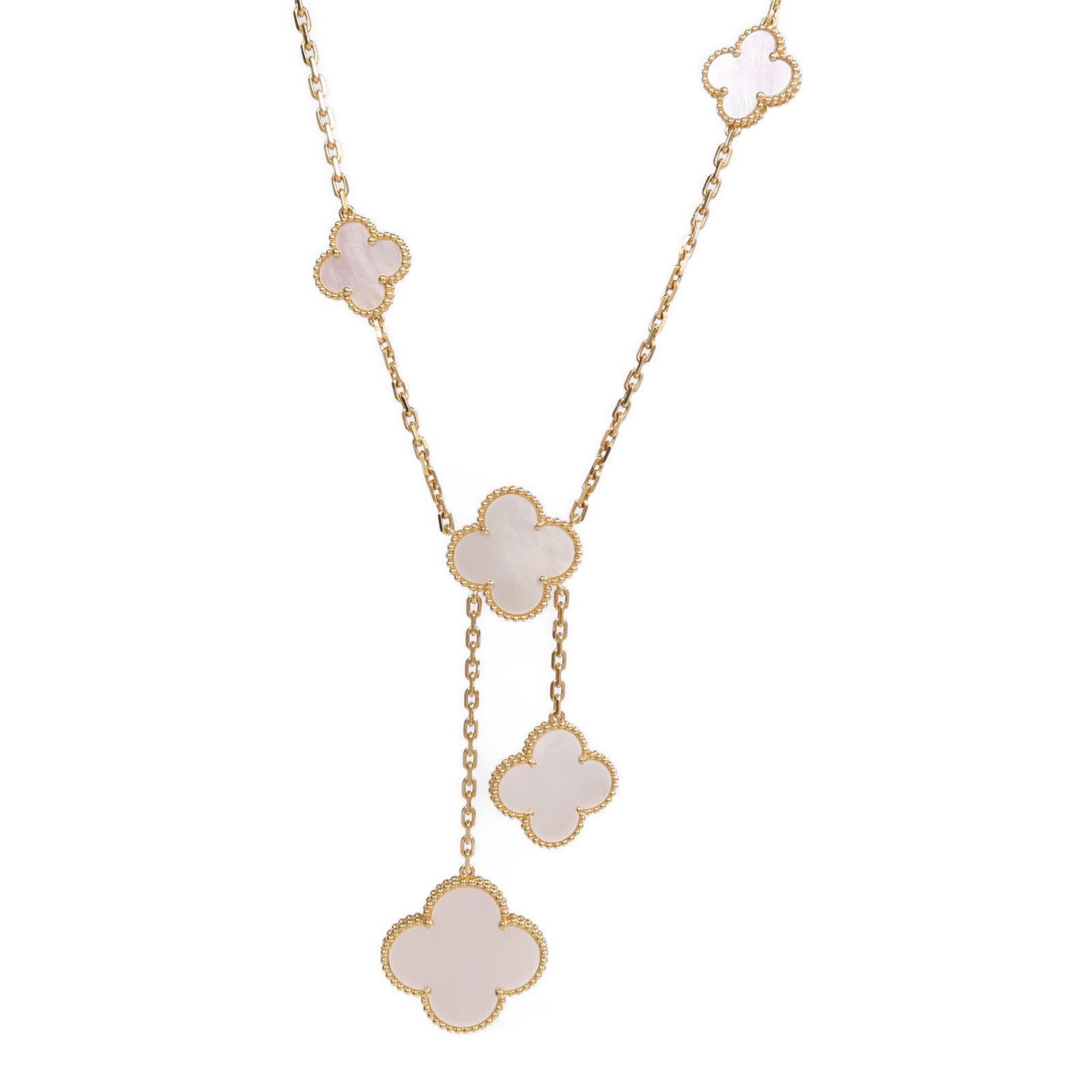 Van Cleef & Arpels 18K黃金Magic Alhambra 6 Motifs珍珠母貝項鍊