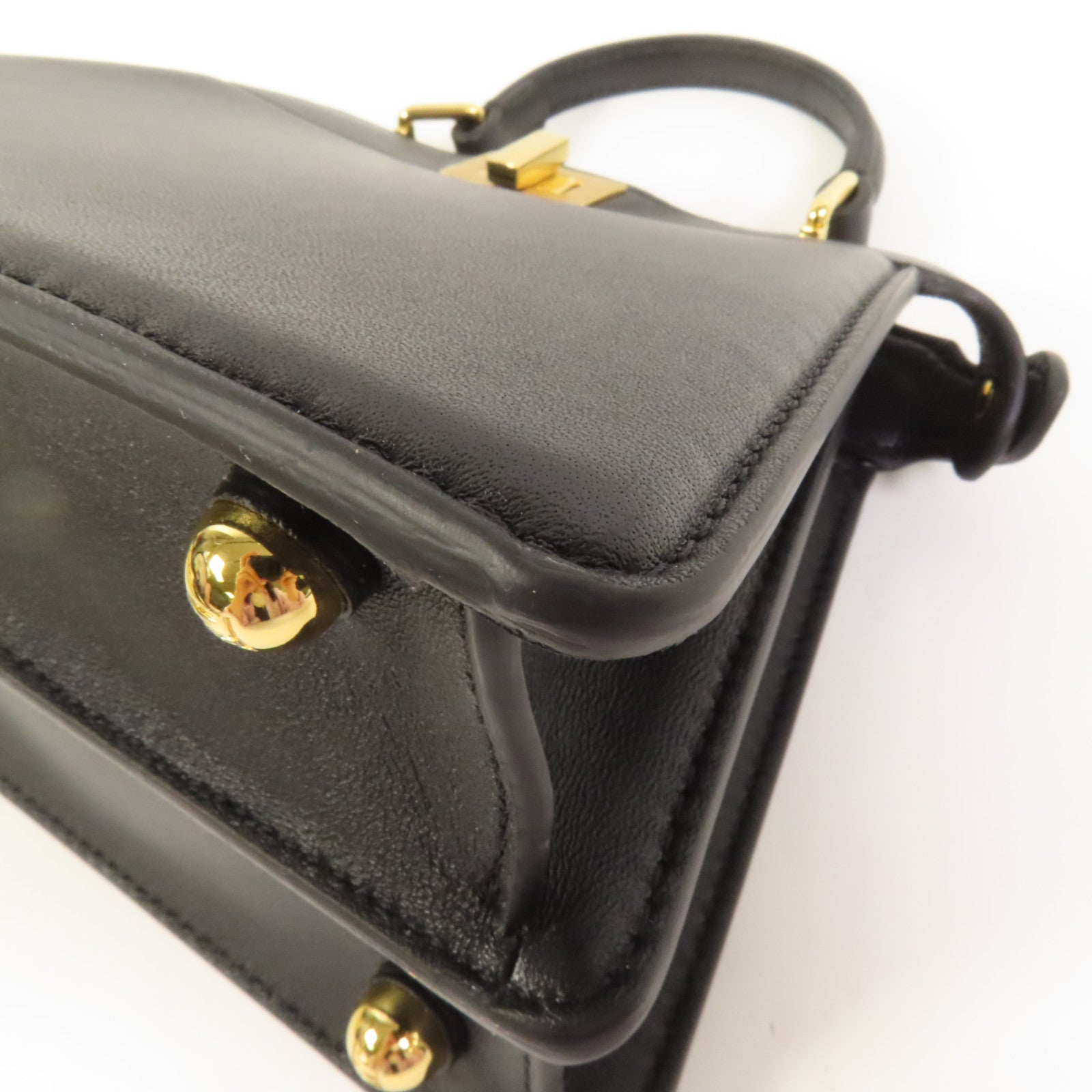 FENDI 牛皮皮革Iconic Peekaboo Micro手挽肩背兩用袋