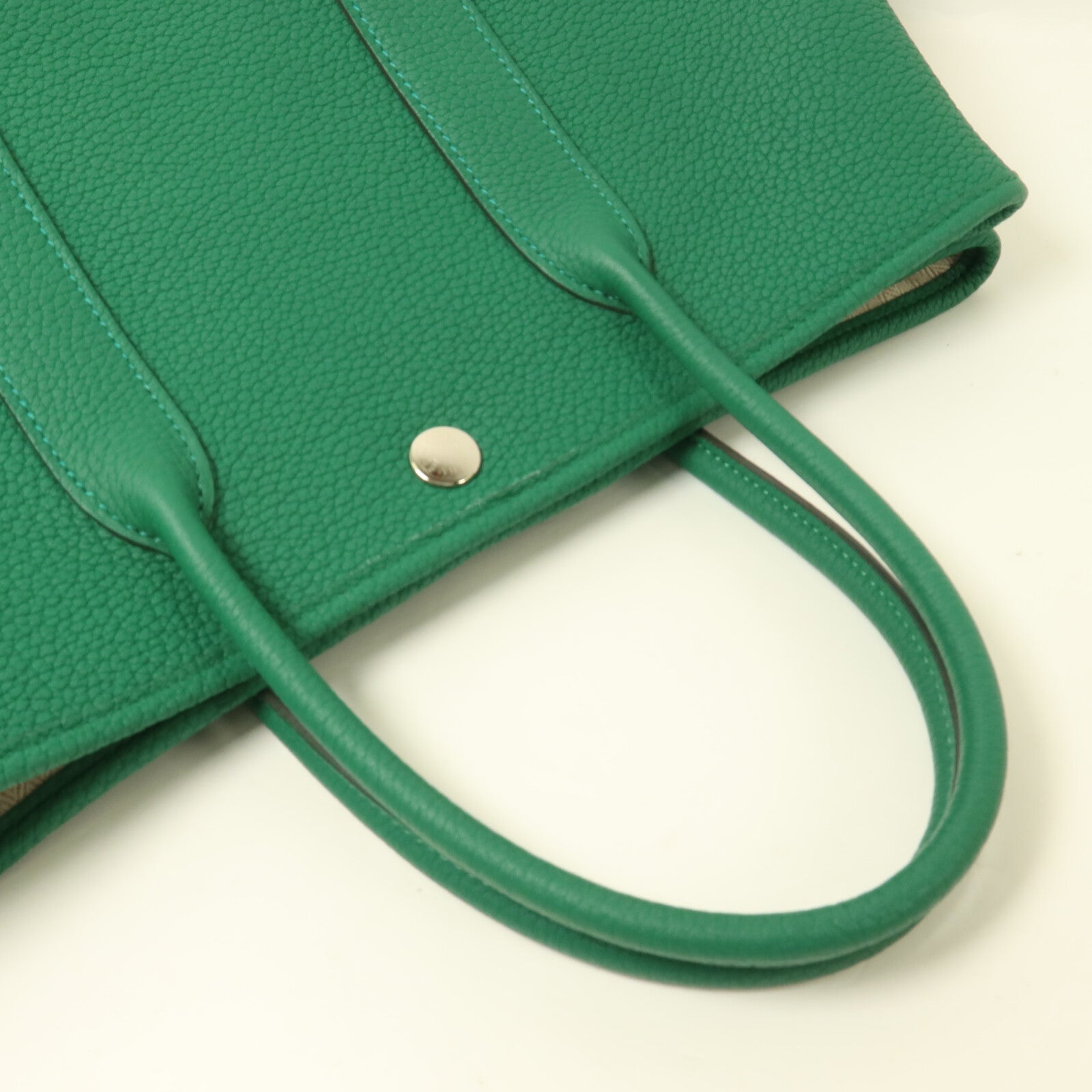 HERMES Negonda皮革Garden Party TPM手挽袋Vert Vertigo