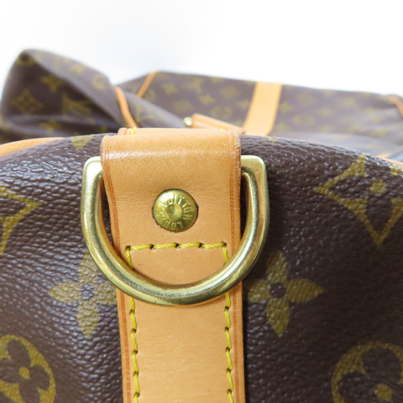 LOUIS VUITTON Monogram Keepall 55 Bandouliere金扣手挽肩背兩用袋啡色