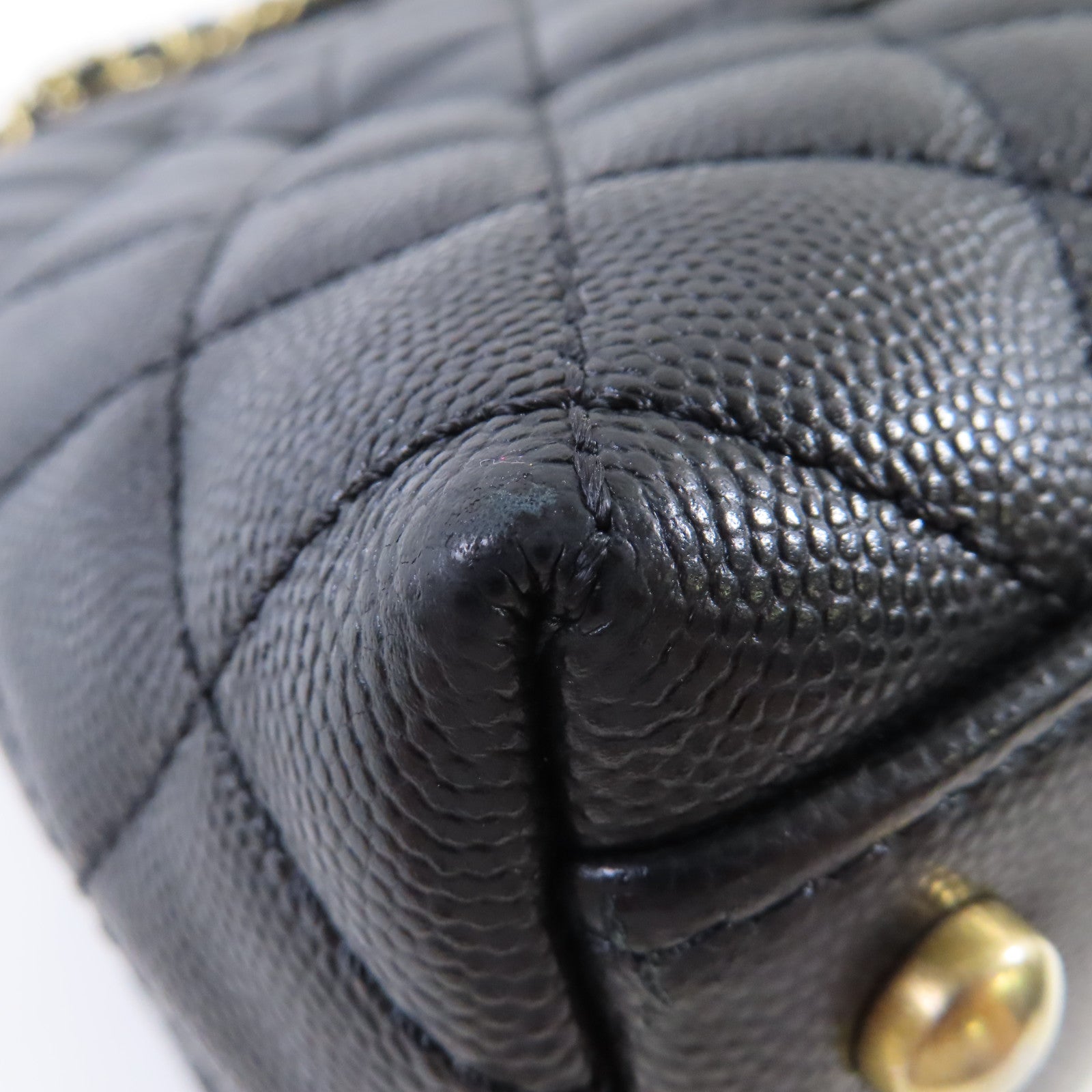 CHANEL 菱格Caviar皮革/蜥蝪皮革CoCo Handle 2Way Chain Shoulder Bag金扣手挽肩背兩用袋黑色