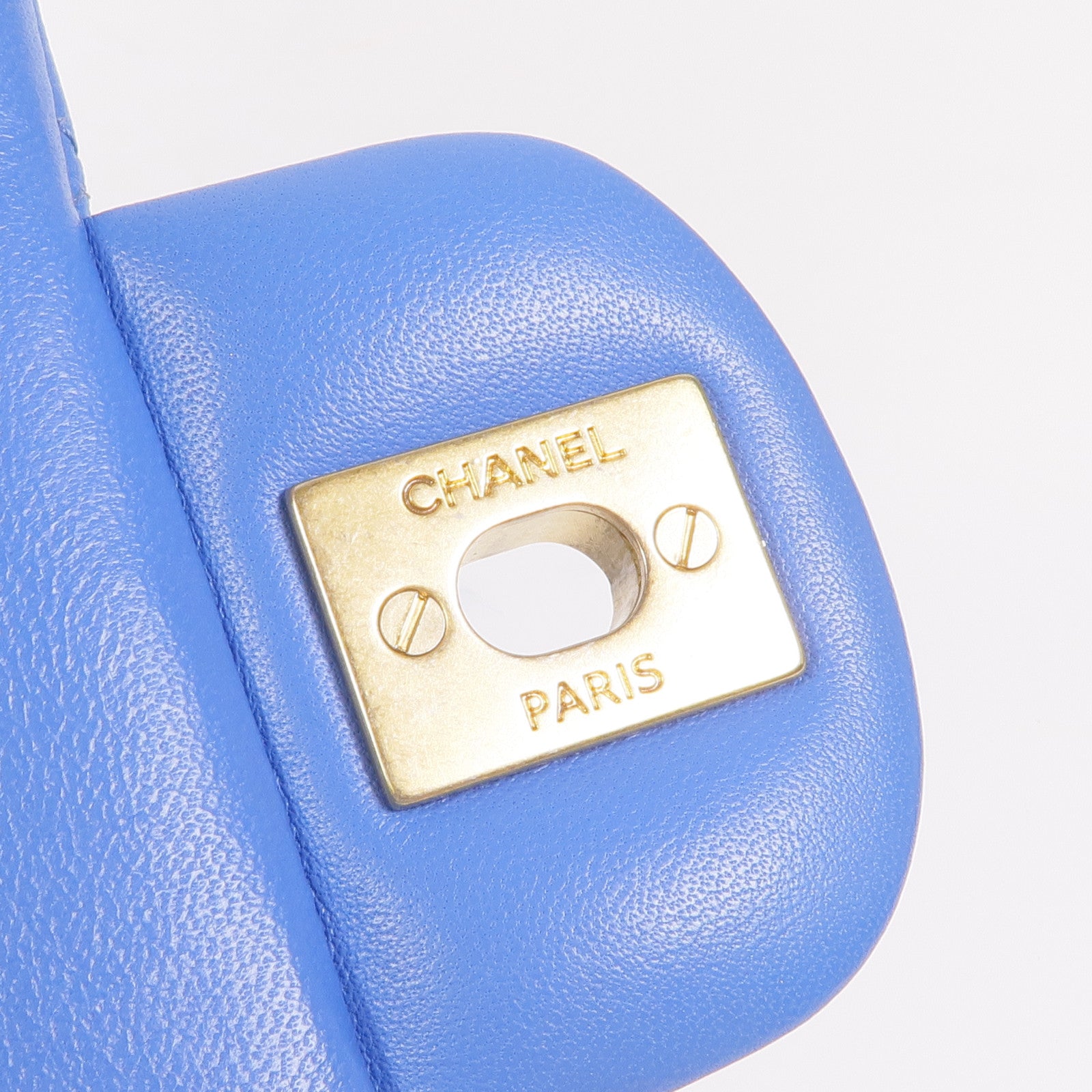 CHANEL 羊皮皮革Mini Classic 20金扣鏈帶肩背袋