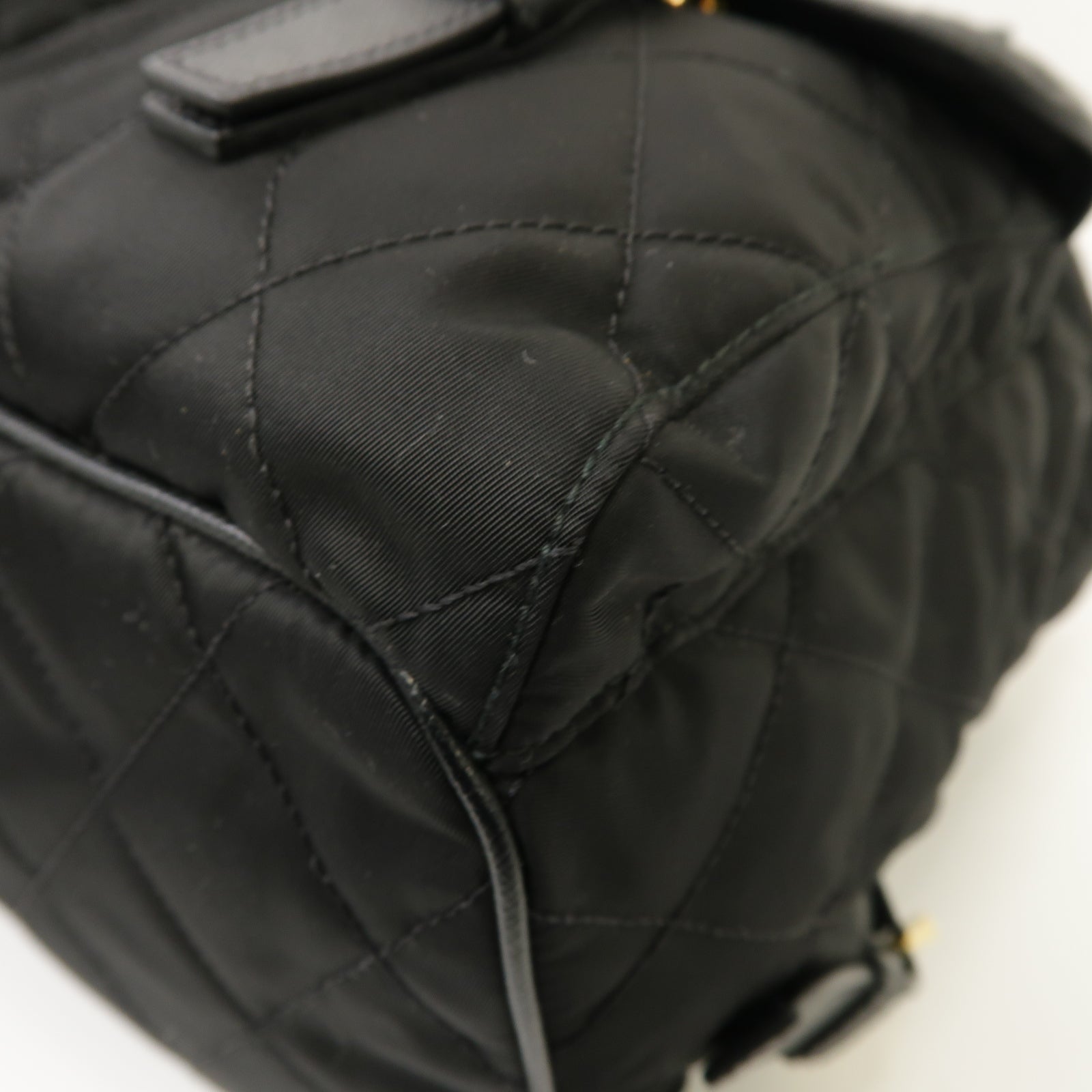 PRADA 尼龍Backpack金扣背包黒色