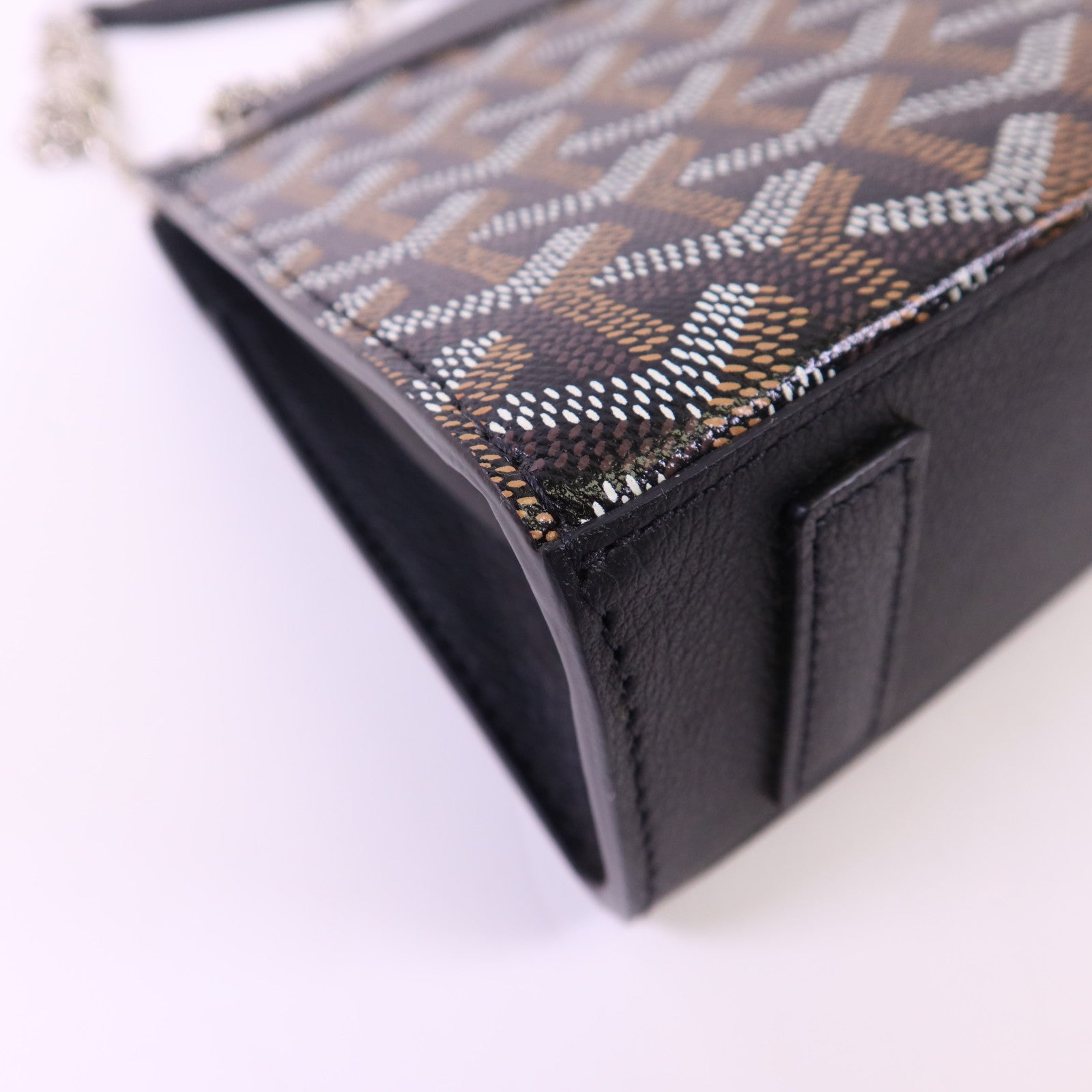 GOYARD 帆布Mini Rouette Souple Bag銀扣鏈帶肩背袋