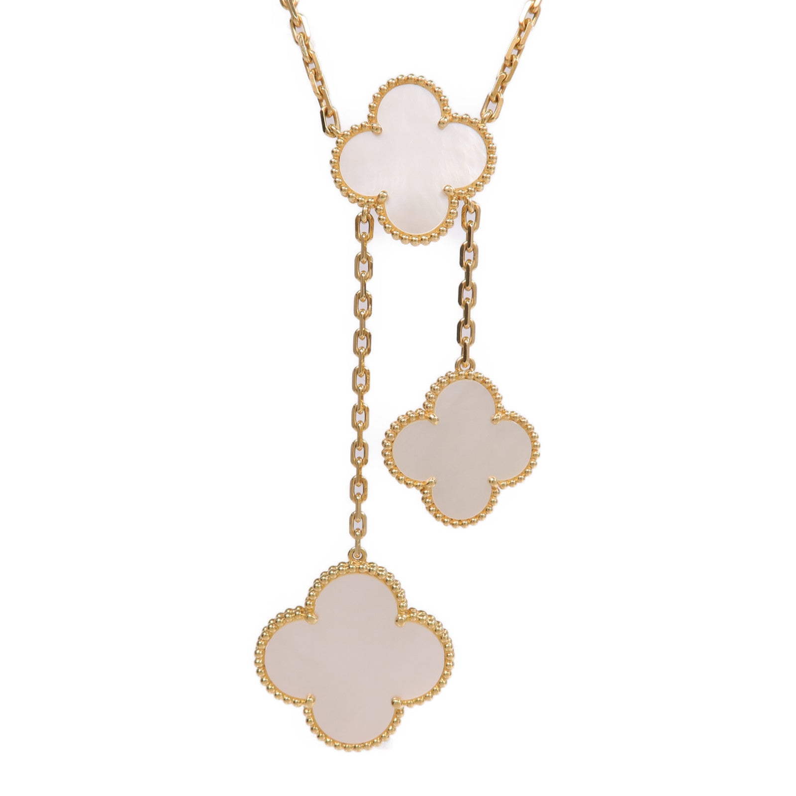 Van Cleef & Arpels 18K黃金Magic Alhambra 6 Motifs珍珠母貝項鍊
