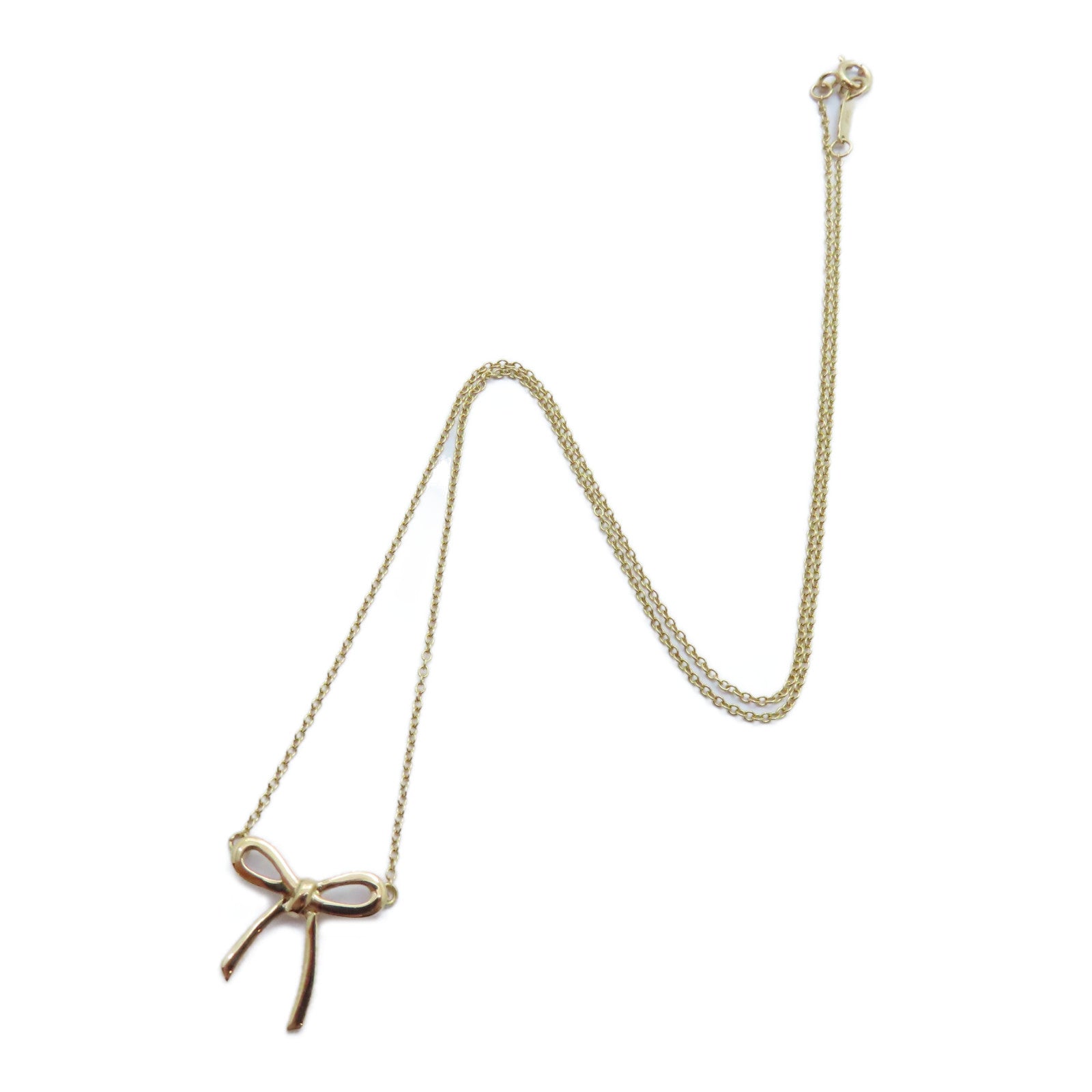 TIFFANY＆CO 【激減優惠】18K玫瑰金Bow Necklace項鍊