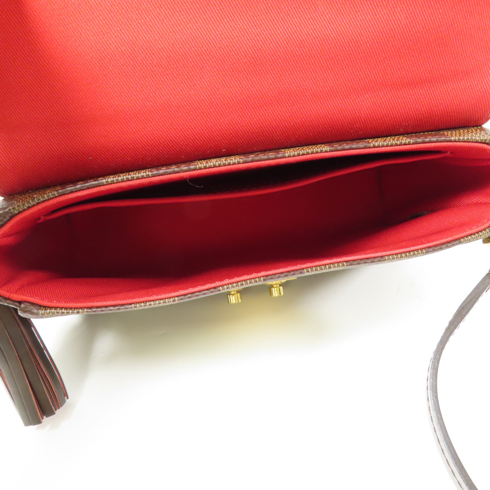 LOUIS VUITTON Damier Croisette金扣手挽肩背兩用袋