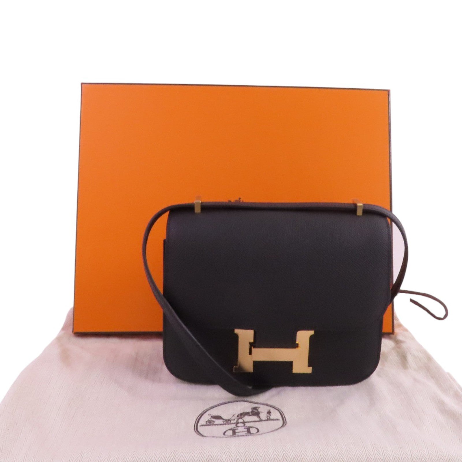 HERMES Epsom皮革Constance Mini金扣肩背袋