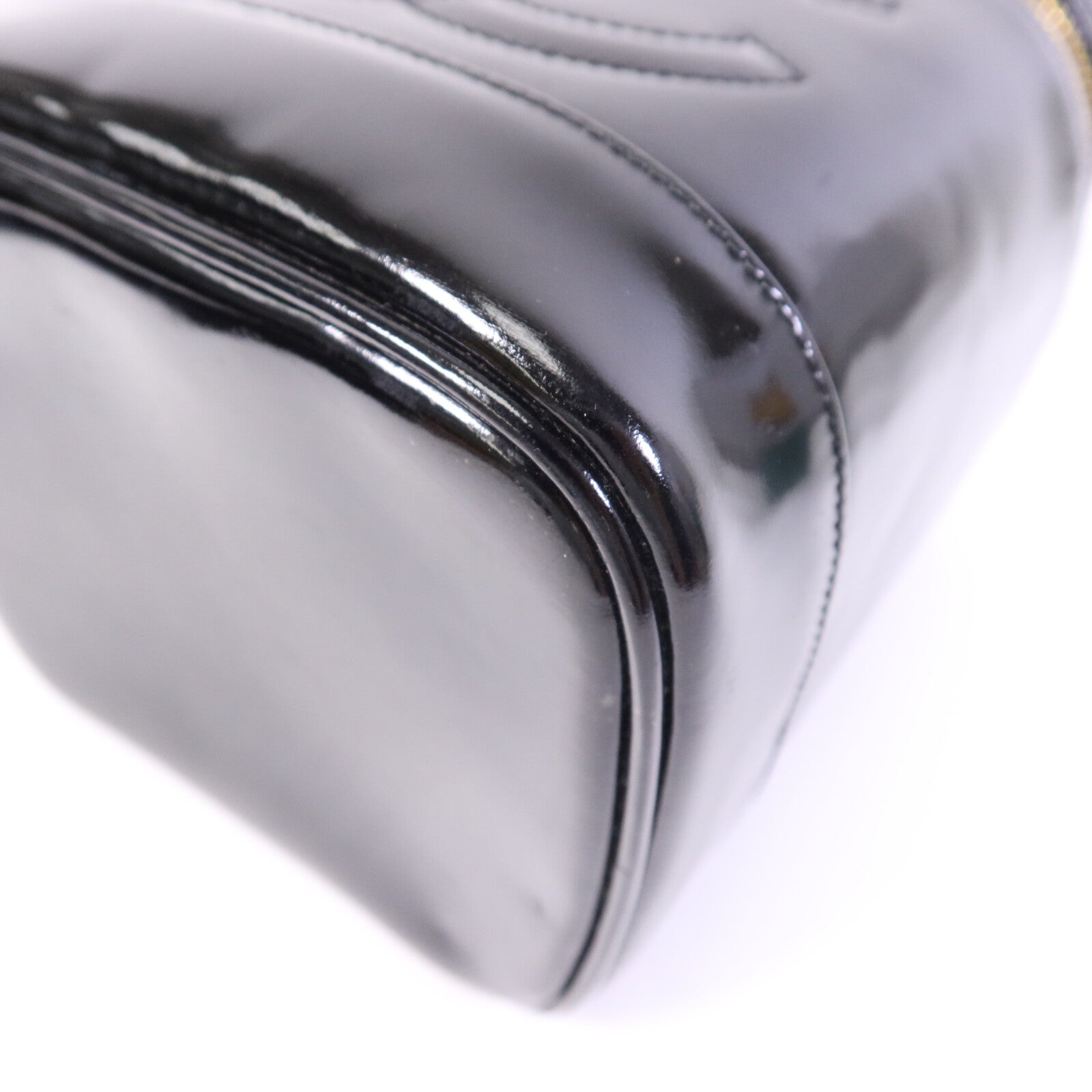 CHANEL 漆皮皮革 Vintage Vanity Case金扣手挽袋