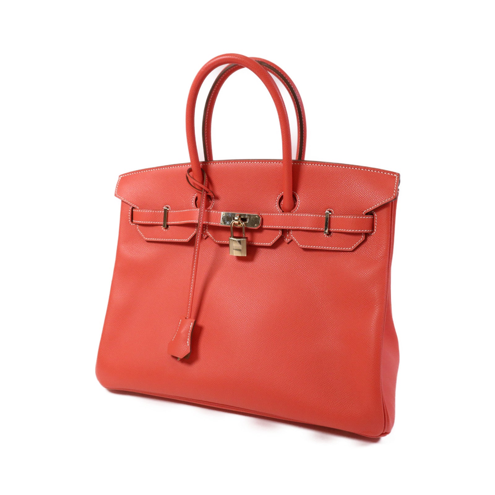 HERMES Epsom皮革Birkin 35金扣手挽袋Rose Juipur