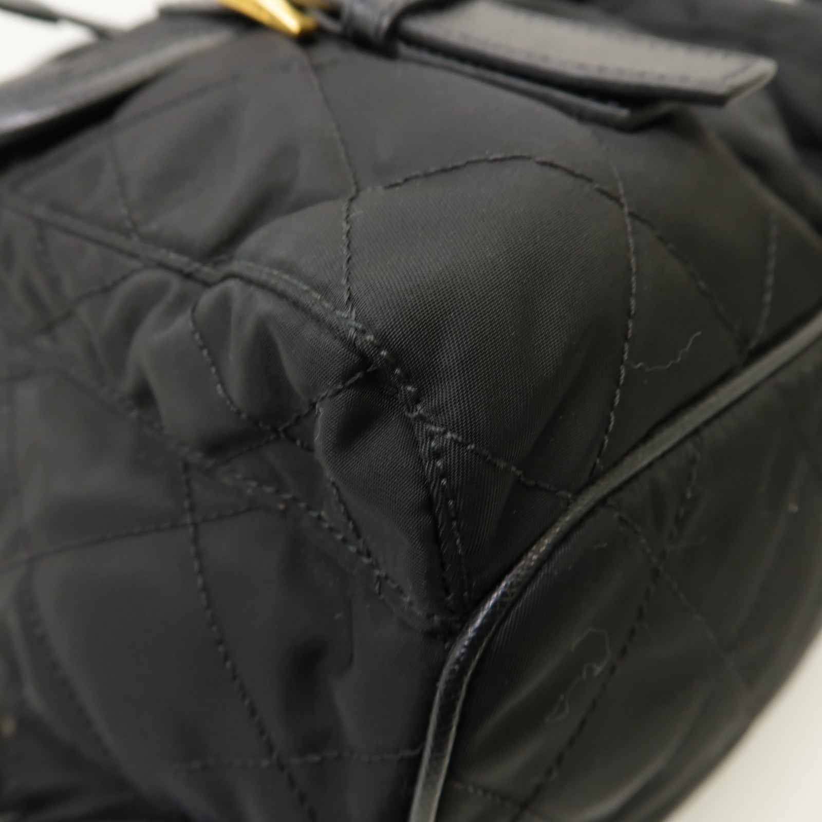 PRADA 尼龍Backpack金扣背包黒色
