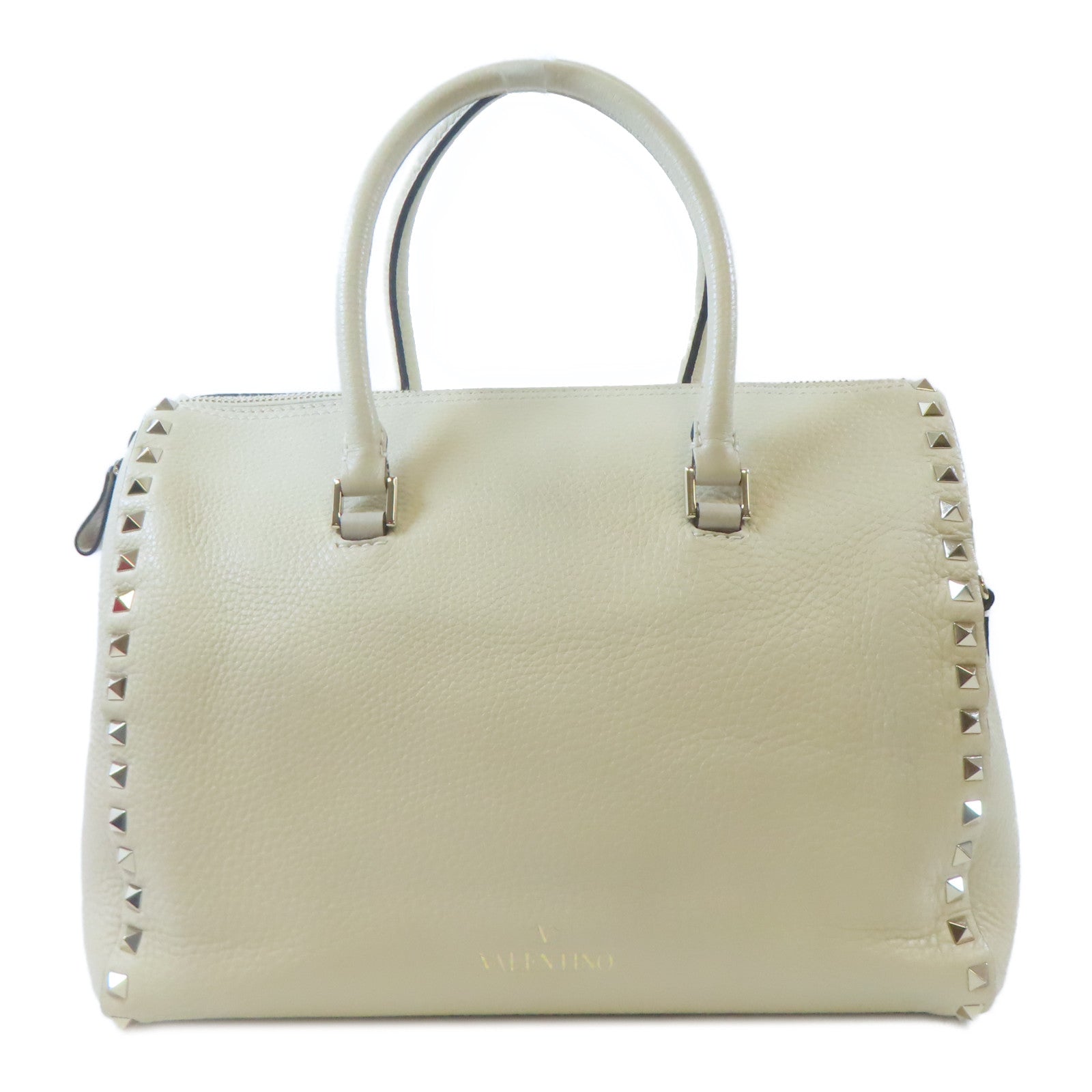 Valentino 牛皮皮革Shoulder Bag手挽肩背兩用袋米色