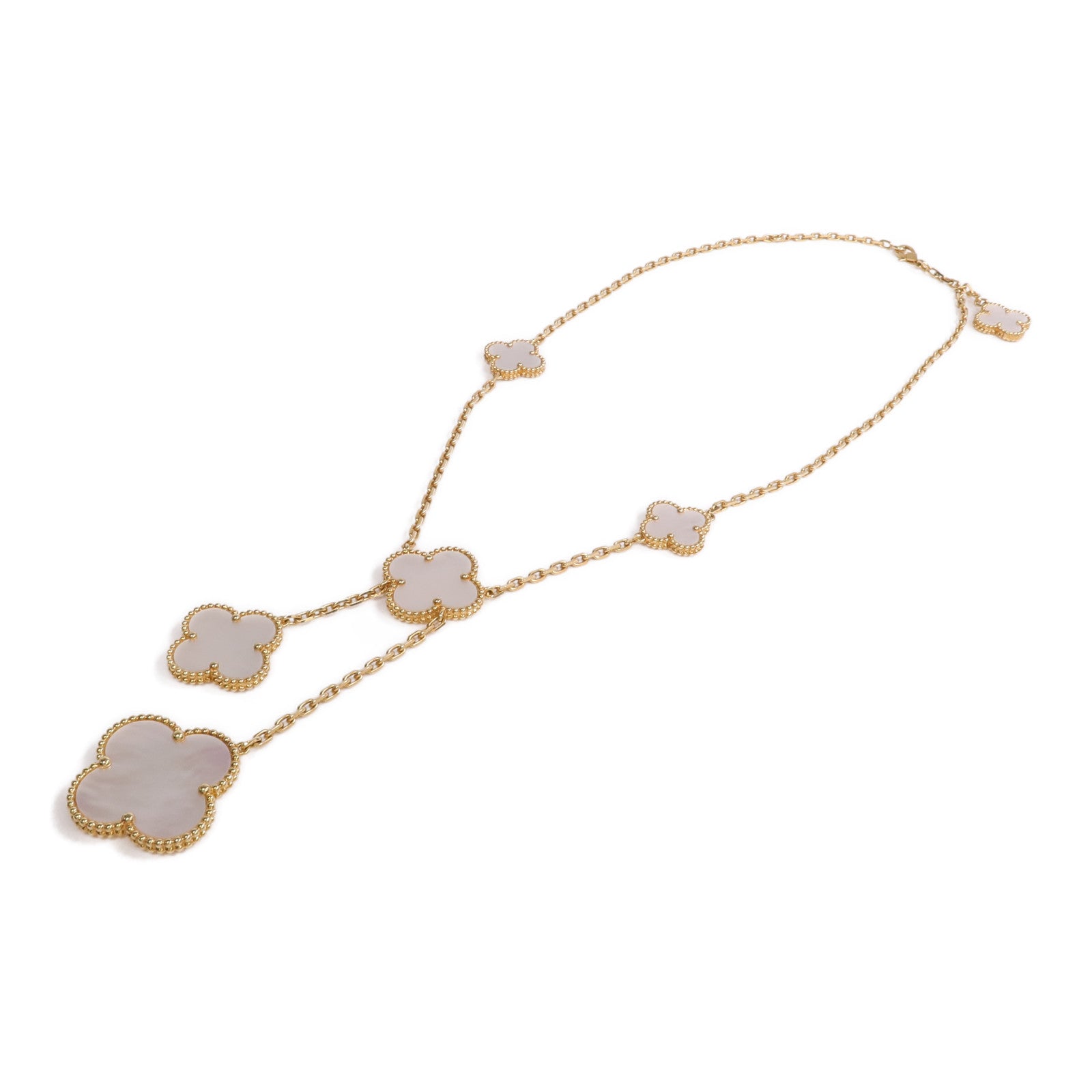 Van Cleef & Arpels 18K黃金Magic Alhambra 6 Motifs珍珠母貝項鍊